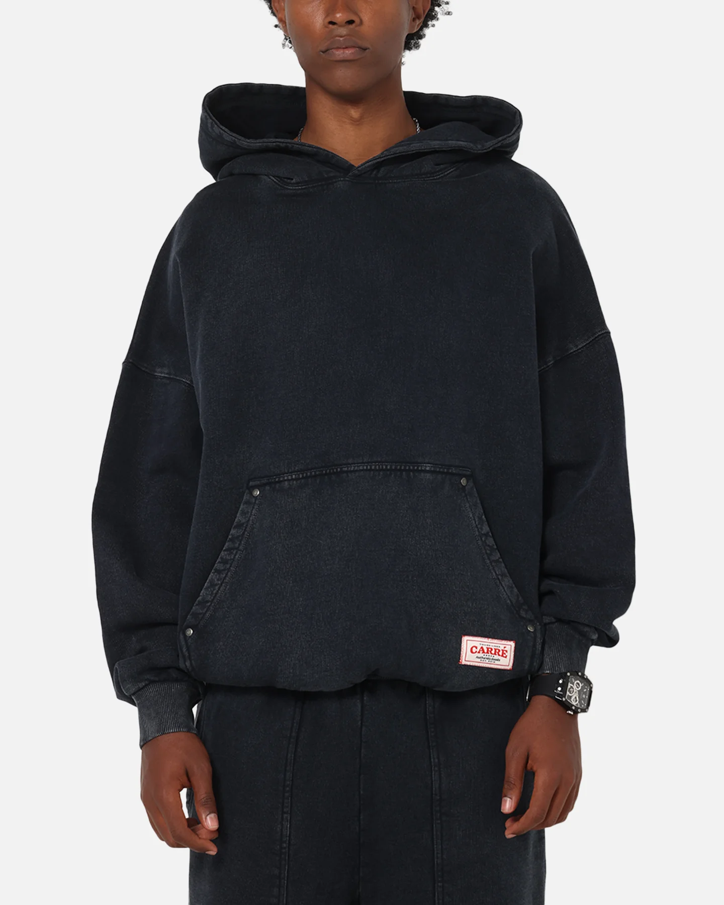 Carre Rivet Hoodie Charcoal