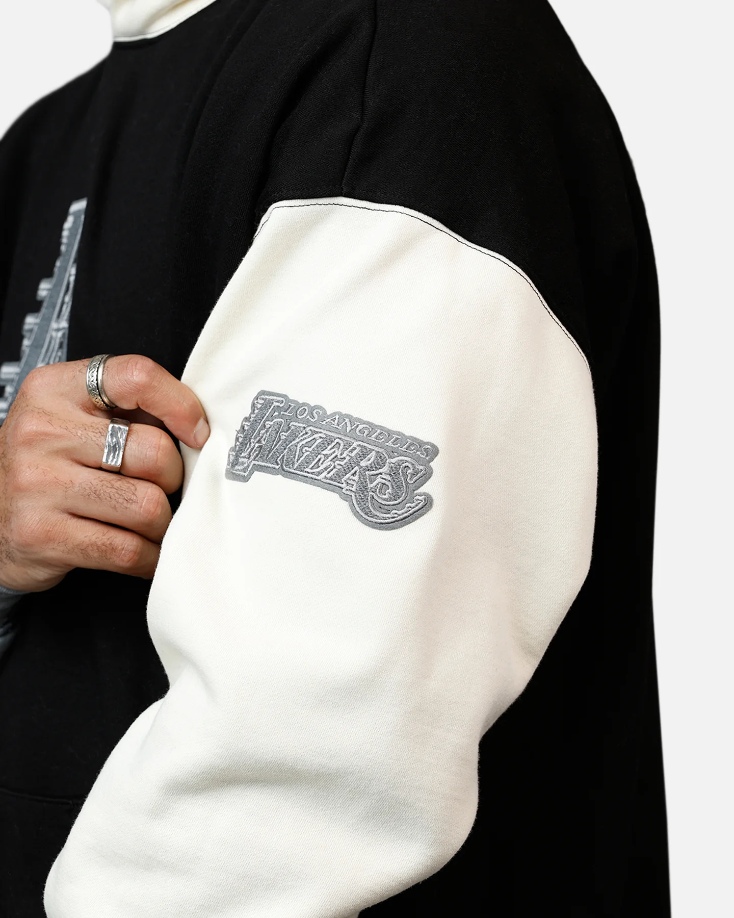 Pro Standard Los Angeles Lakers Reverse French Terry Hoodie Black/Grey