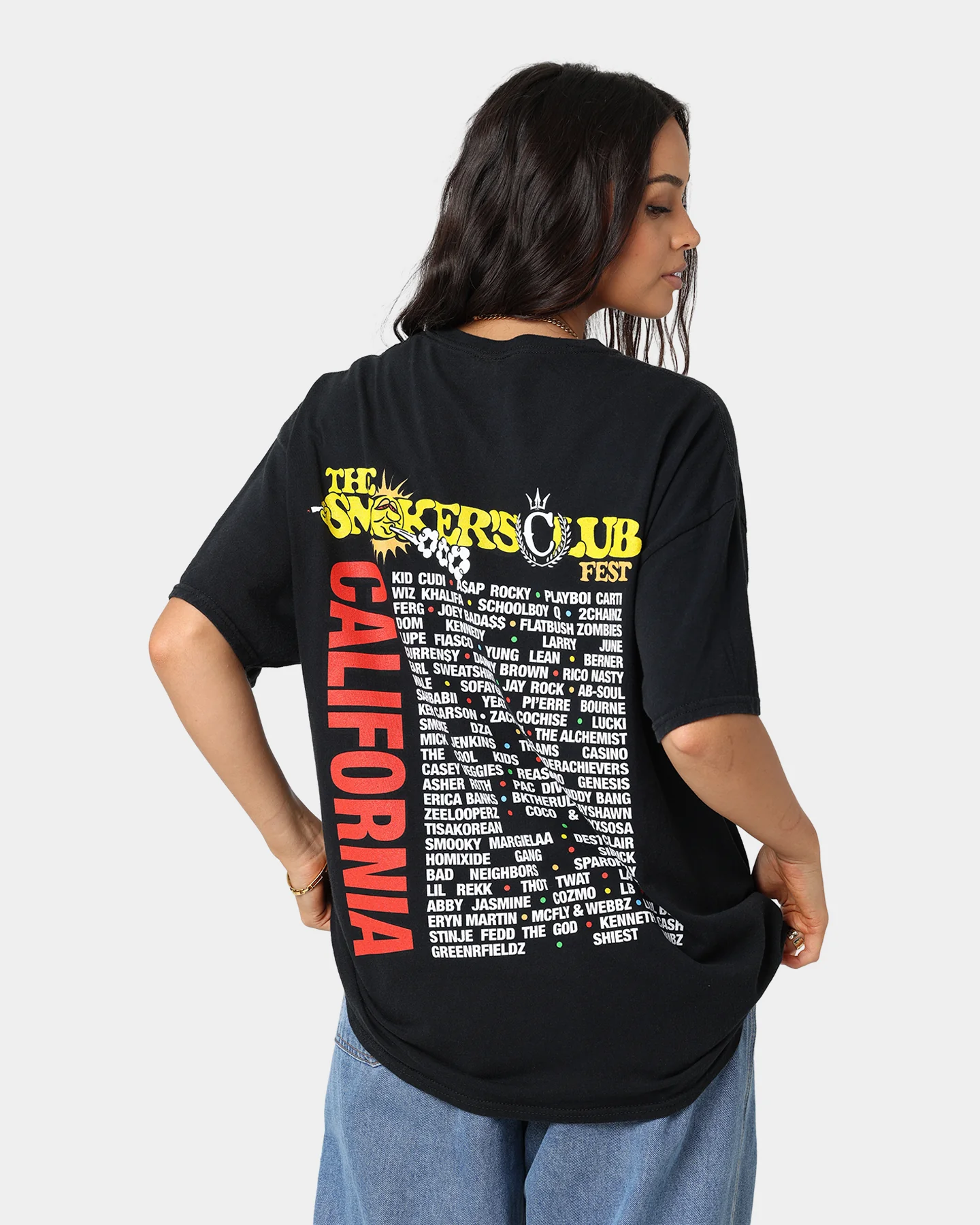 Smokers Club Smokers Club X Culture Kings Line Up Vintage T-Shirt Black Wash