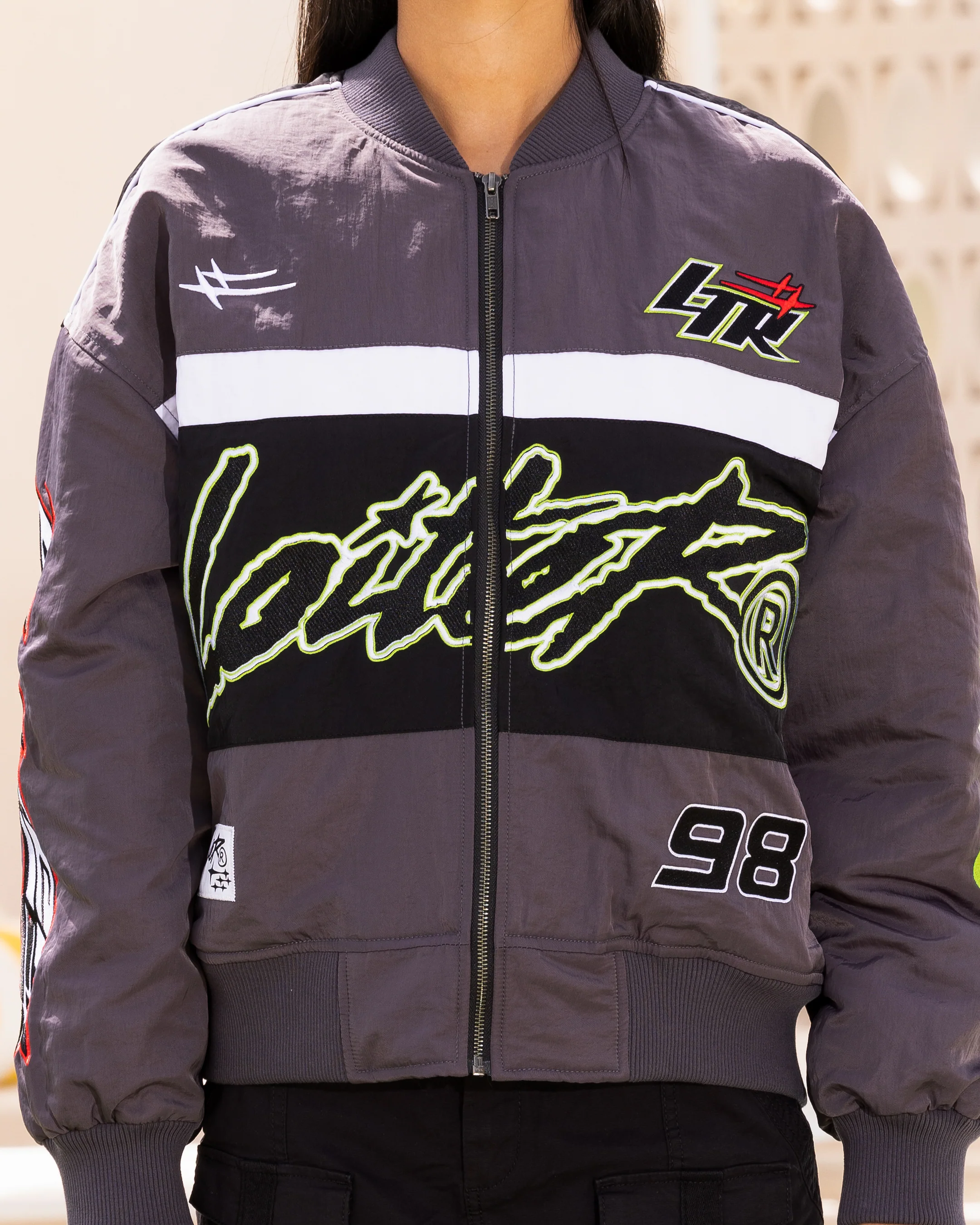 Loiter Racer Motor Jacket Charcoal
