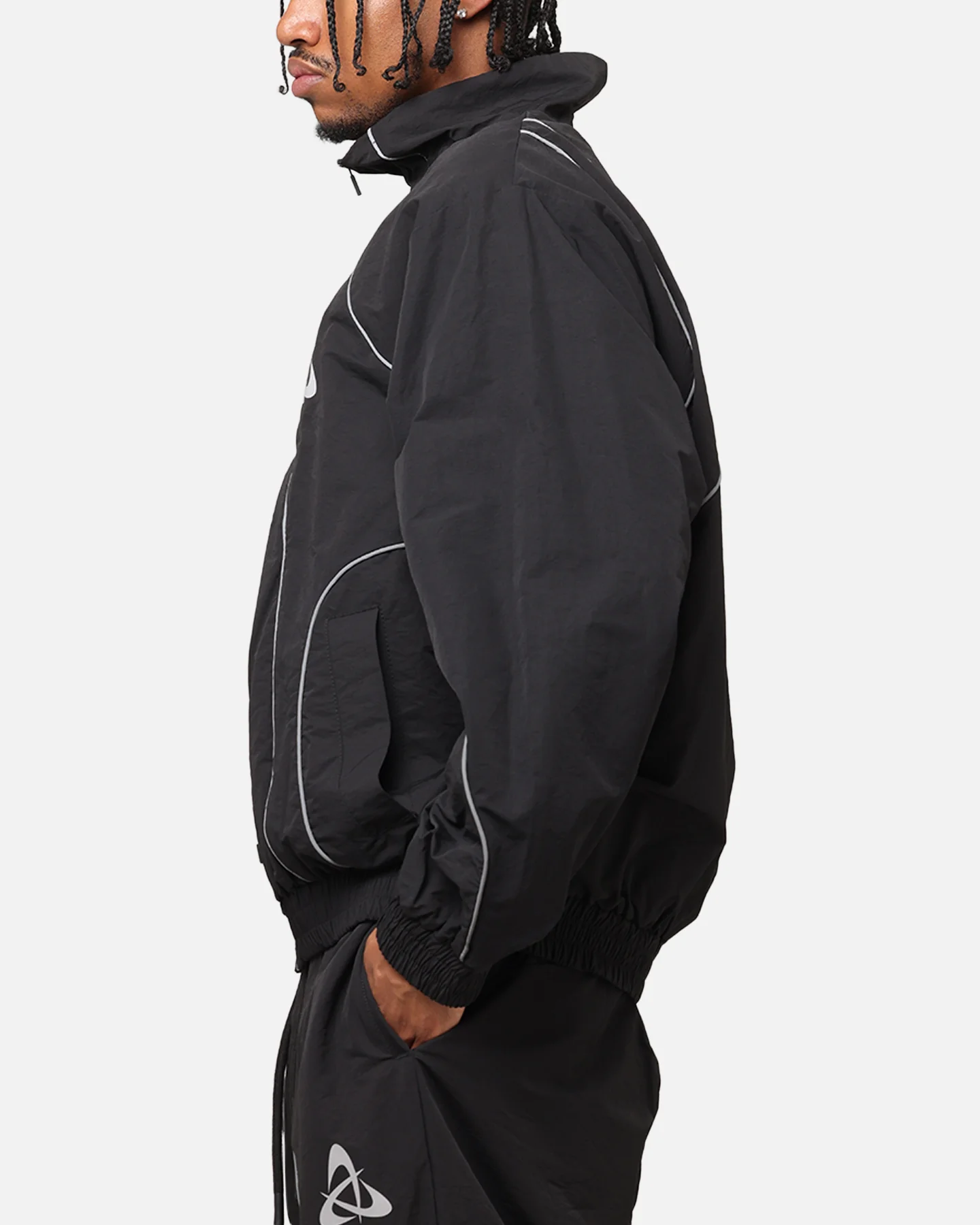 The Anti Order Stereo Nylon Track Jacket Black