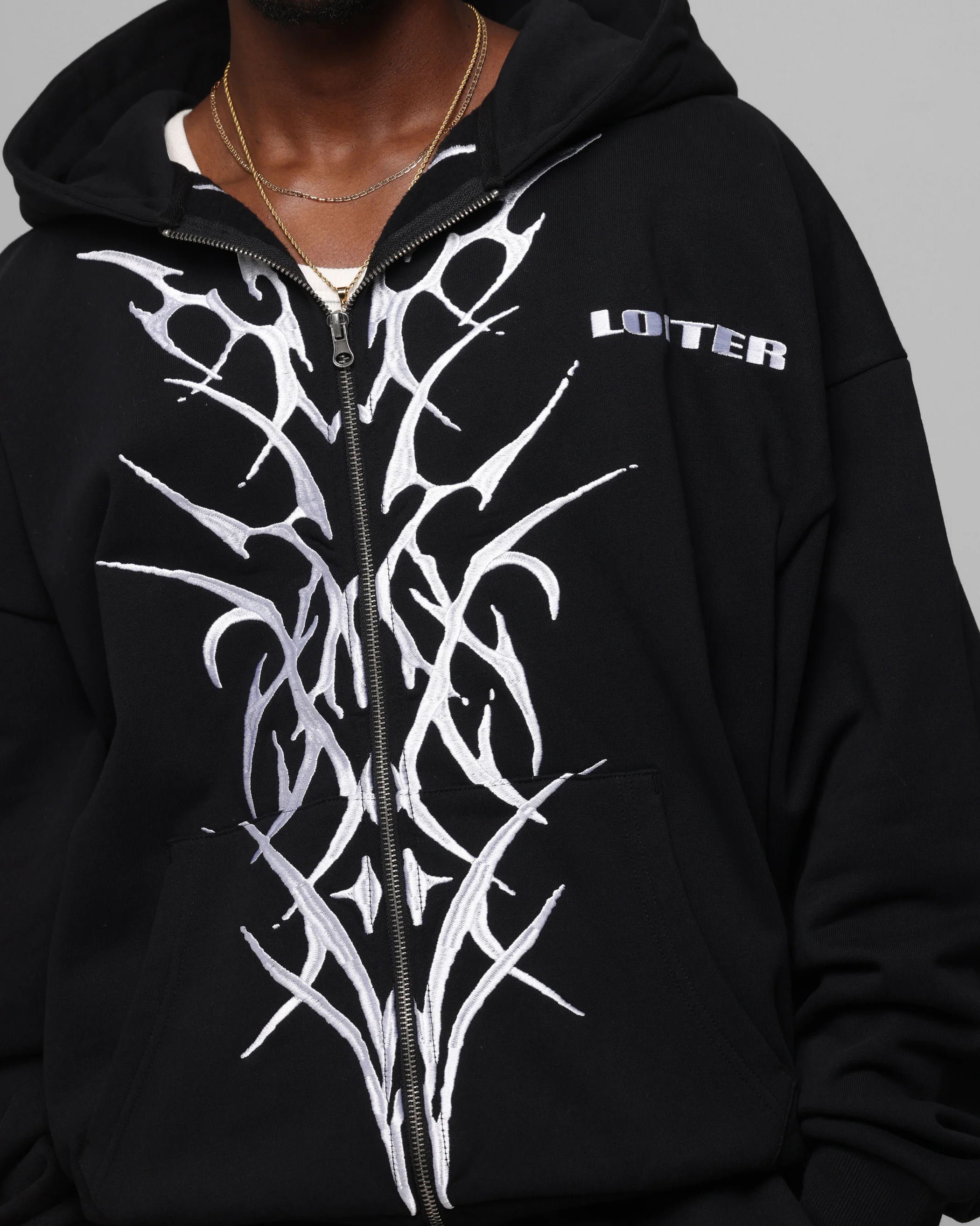Loiter Blood Born Zip Hoodie Black