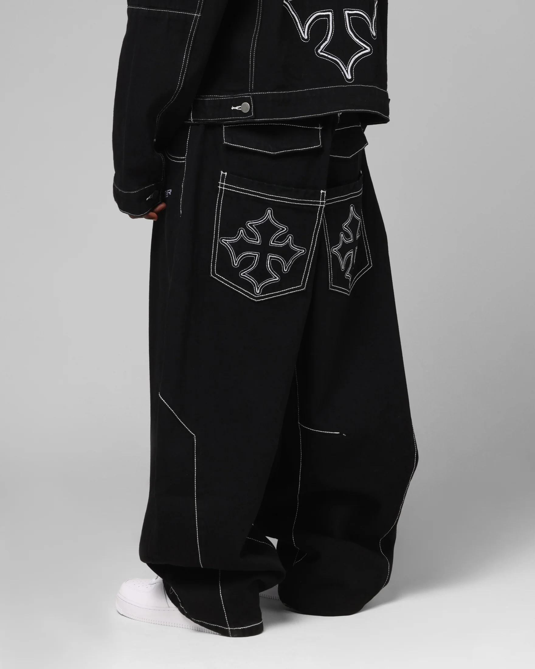 Loiter Biker Raver Jeans Black