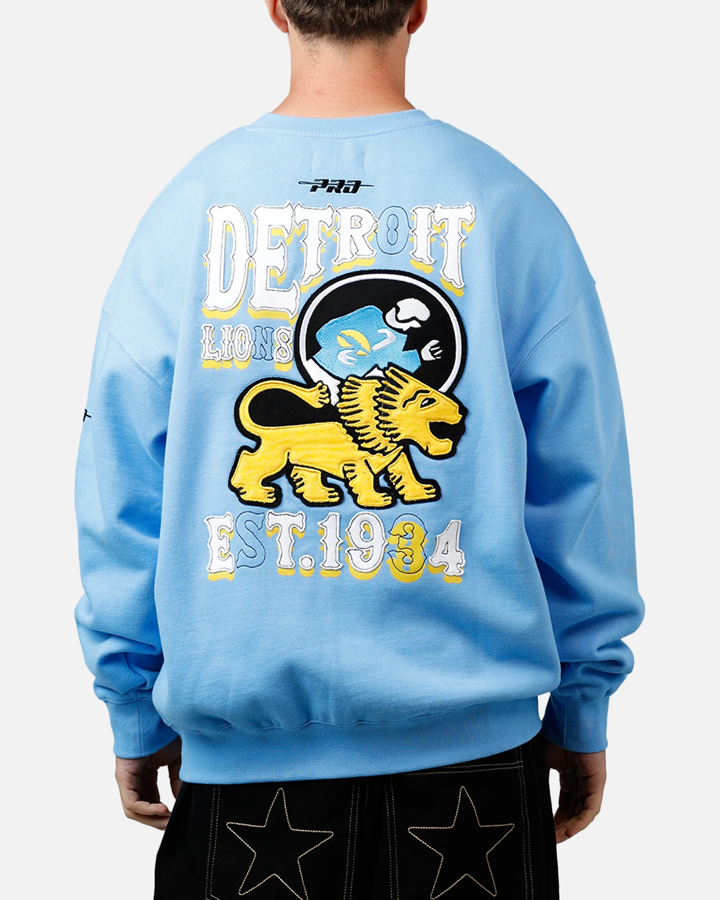 Pro Standard Detroit Lions Kickoff Crewneck Light Blue