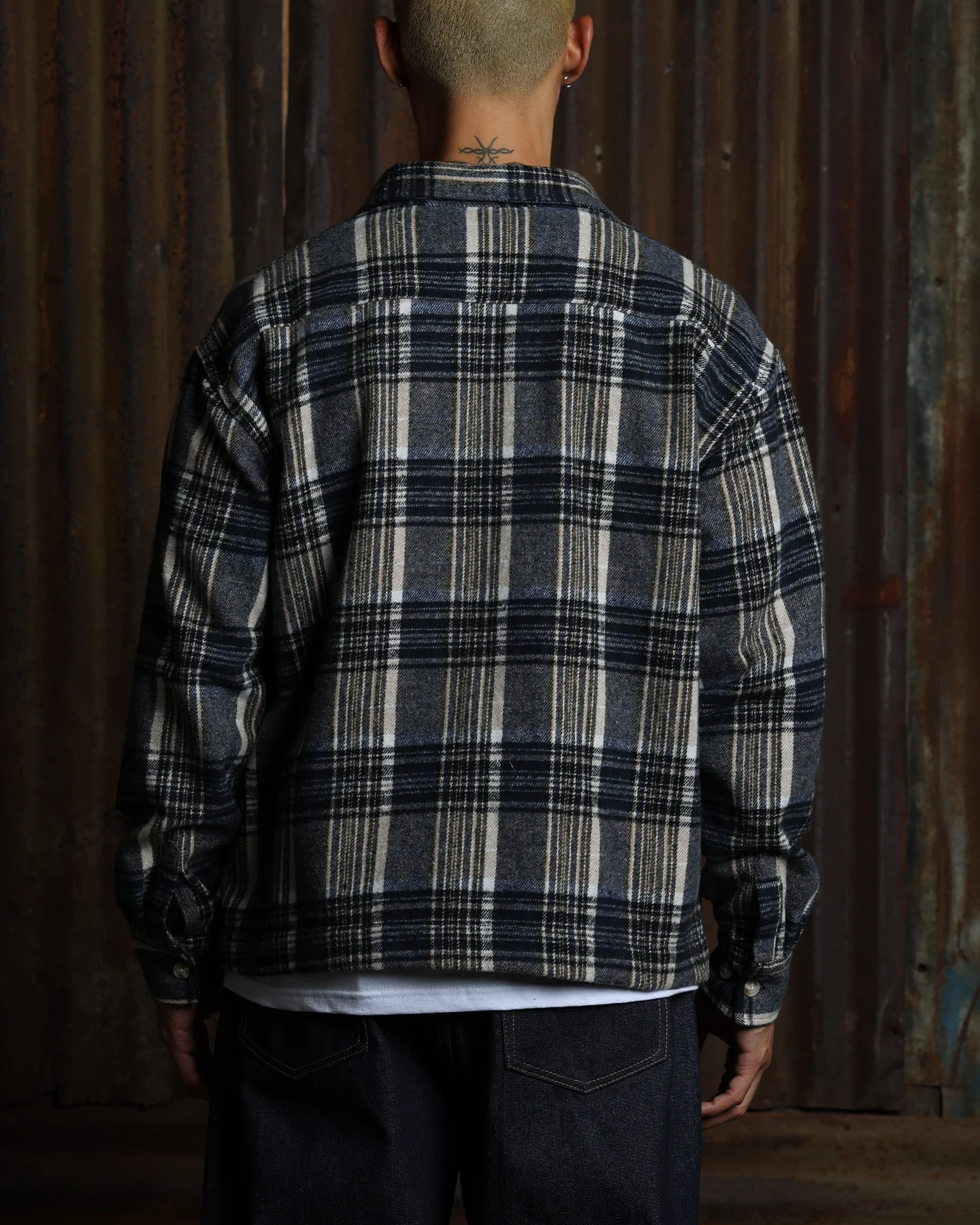 American Thrift Utility Flannel Shirt Blue