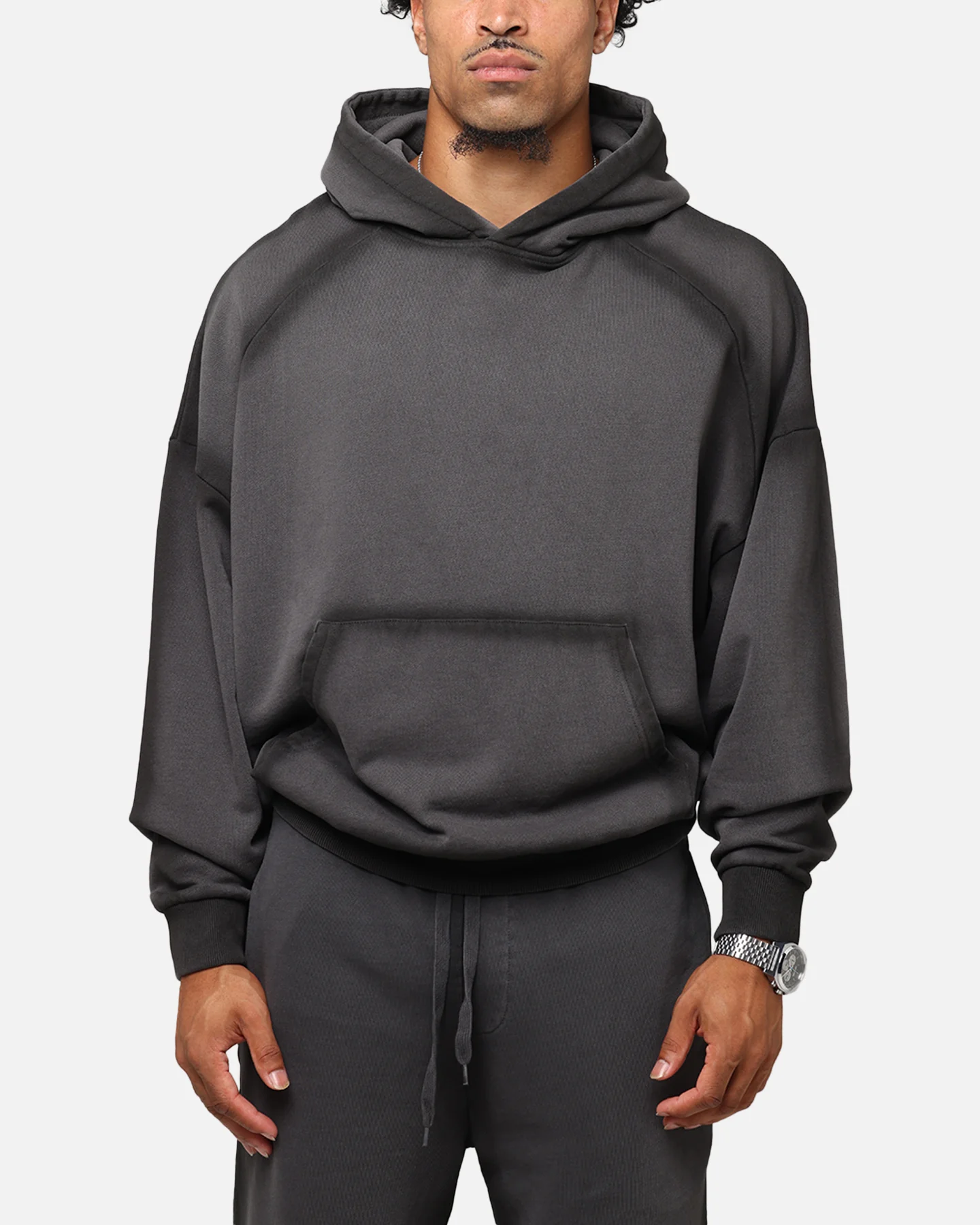 Saint Morta Contrast Wash Hoodie Black Wash