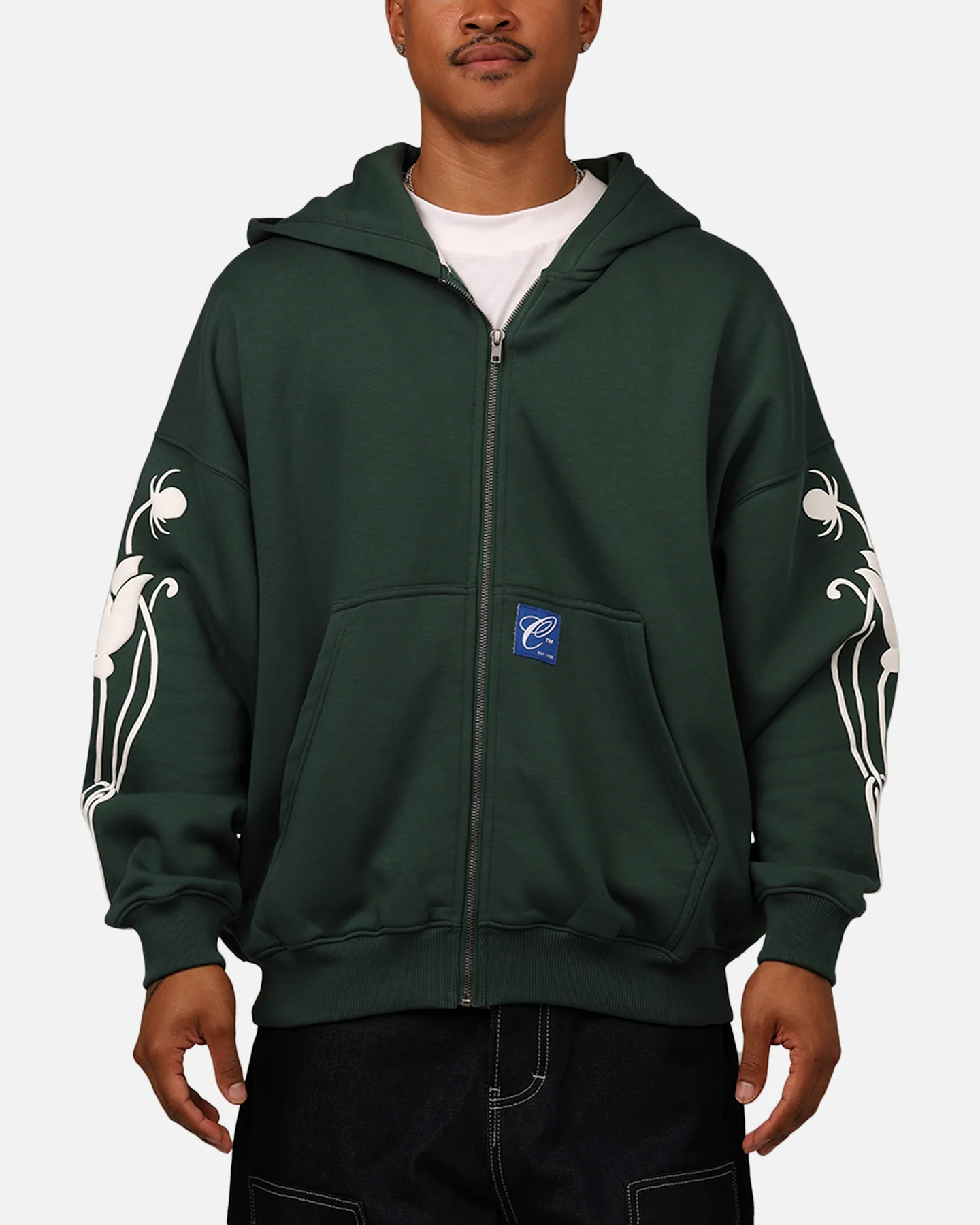 Carre Nouveau Fill Zip Hoodie Green