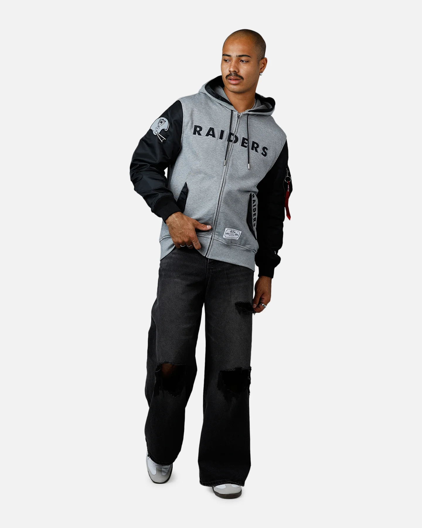 New Era X Alpha Series X NFL Oakland Raiders Jacket Grey/Black