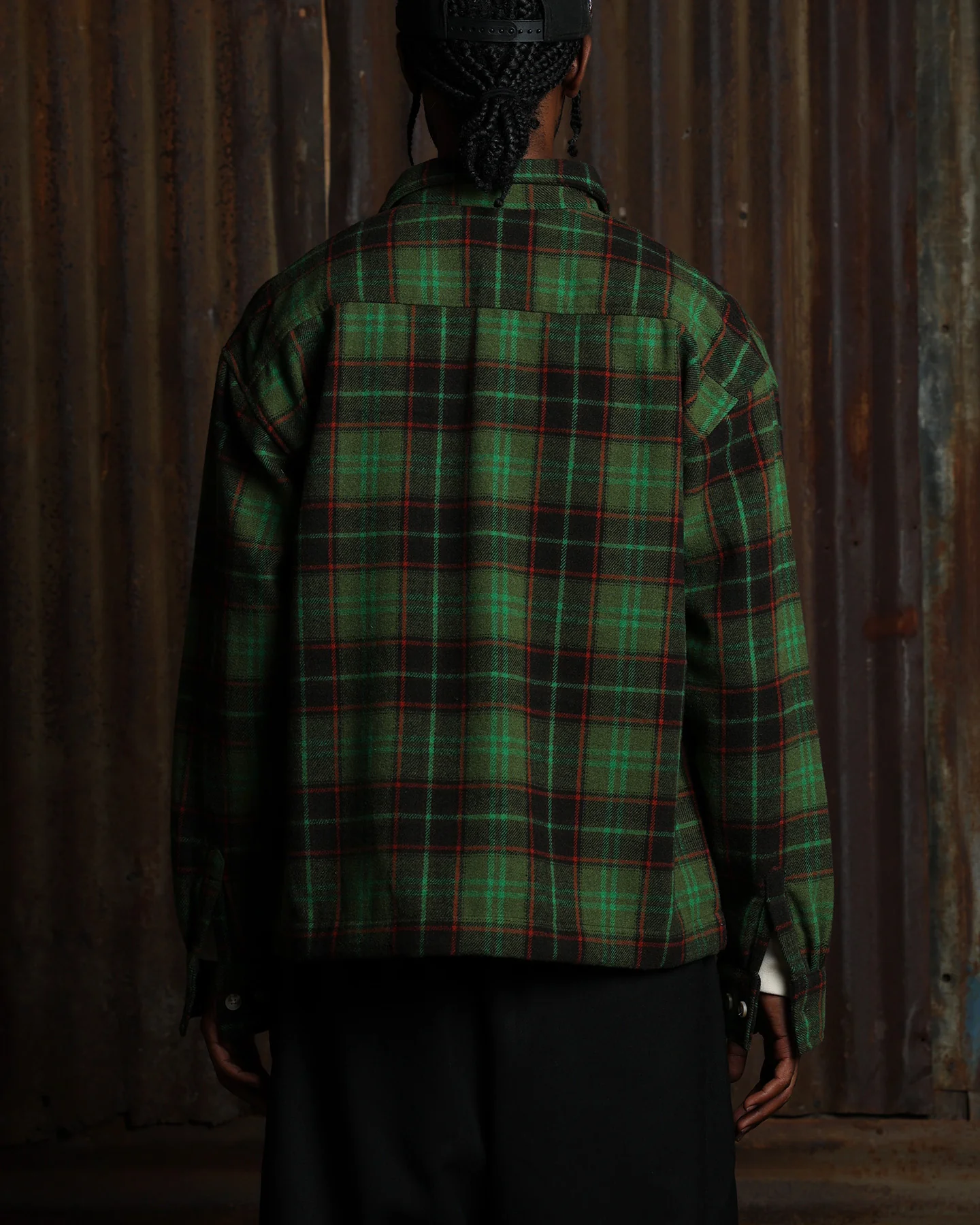 American Thrift Utility Flannel Shirt Green