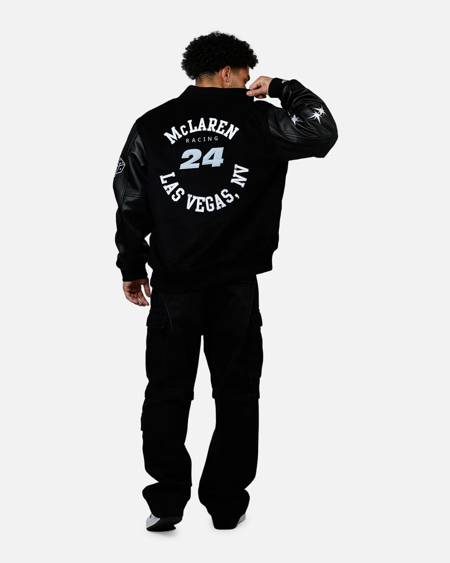 Mitchell & Ness X Mclaren 'Vegas Grad Prix 2024' Varsity Jacket Black