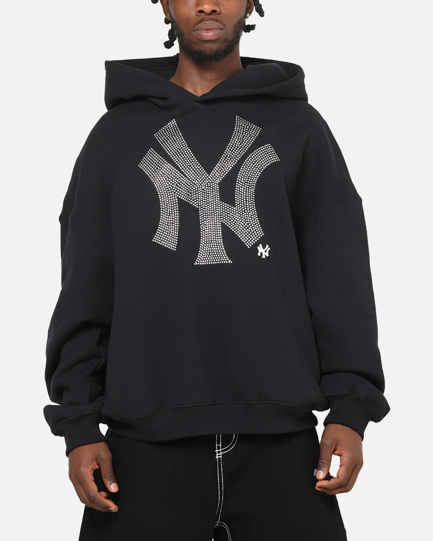 Mitchell & Ness New York Yankees Rhinestone Hoodie Faded Black