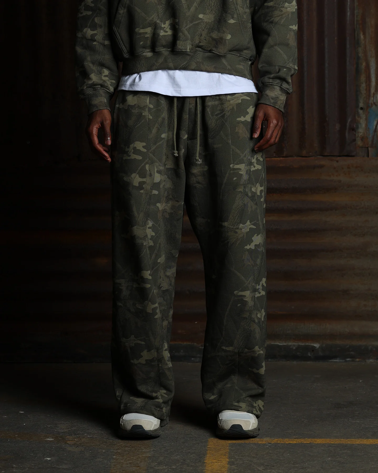 American Thrift Wide Leg Pants Camo