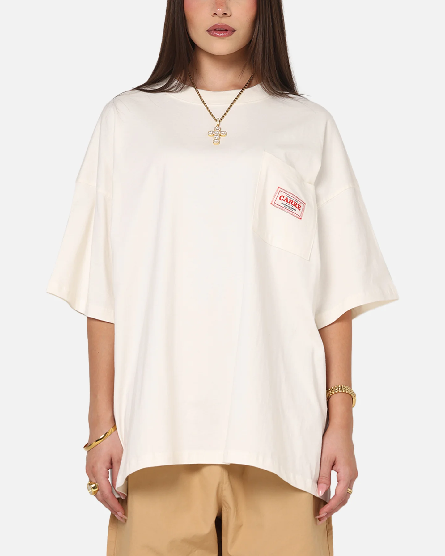 Carre Pocket T-Shirt Off White