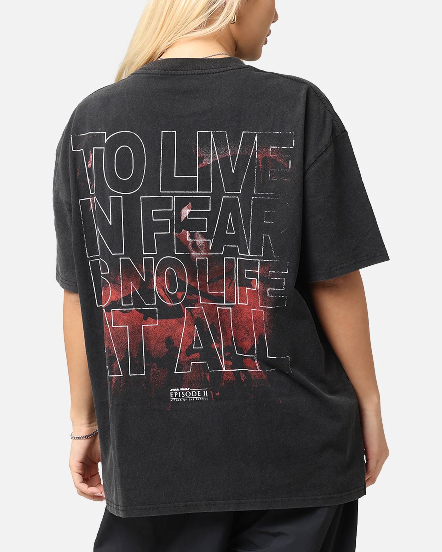 Star Wars Episode II Vintage T-Shirt Black Acidwash