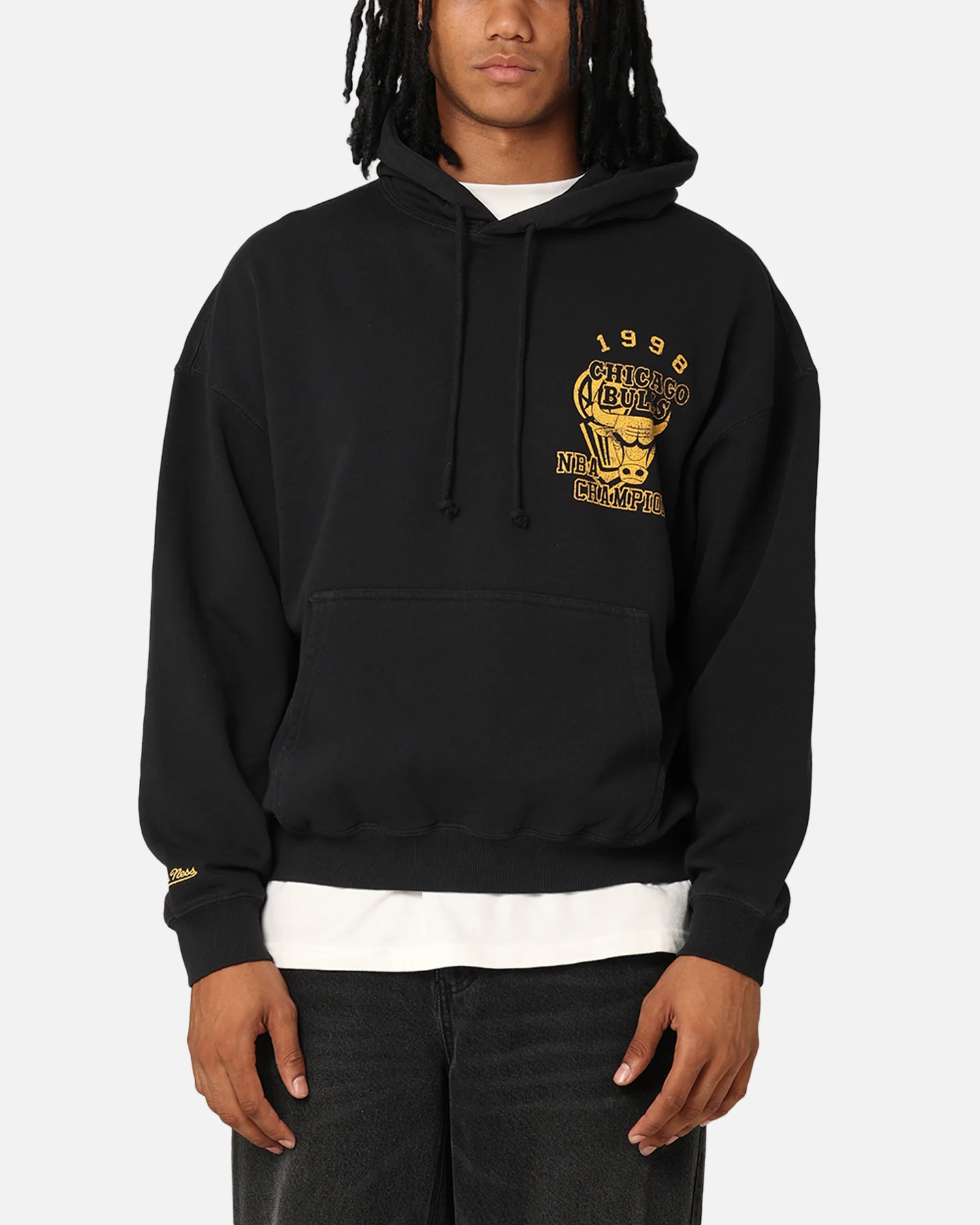 Mitchell & Ness Chicago Bulls Rings Hoodie Faded Black