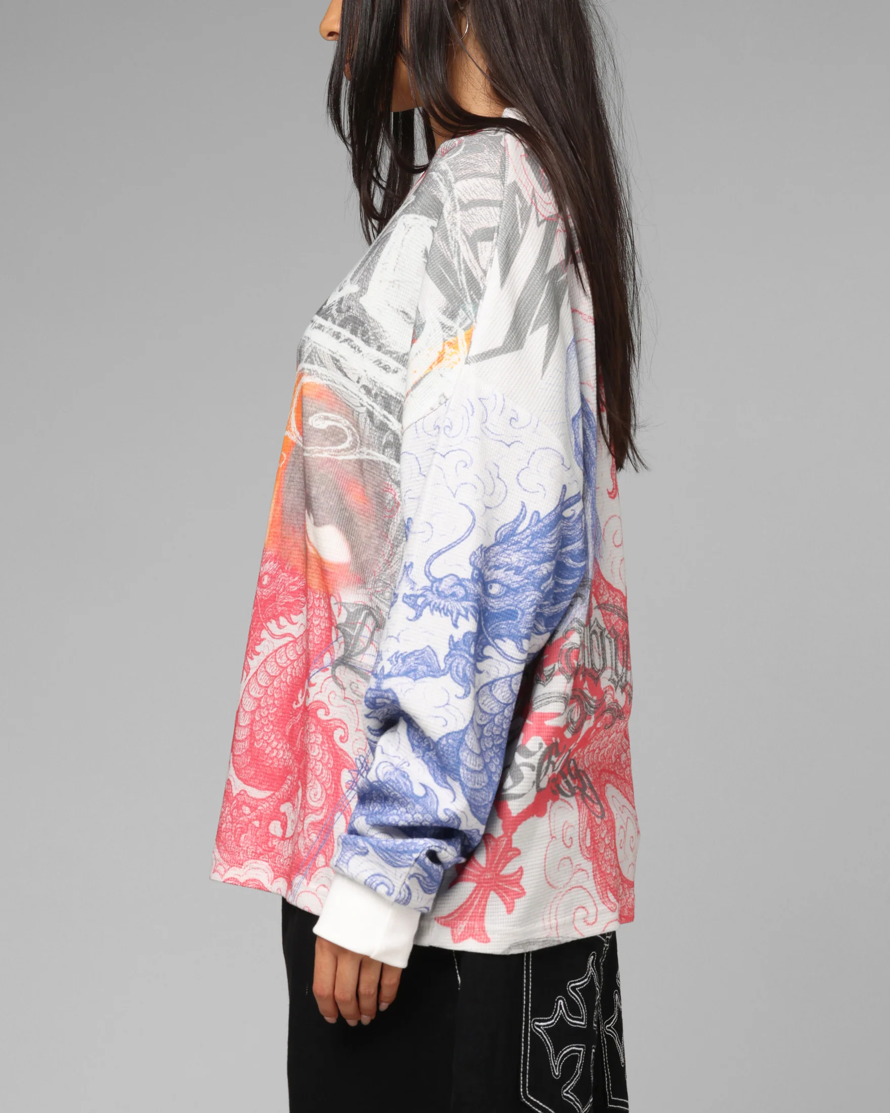 Loiter Sketch Book Long Sleeve T-Shirt White