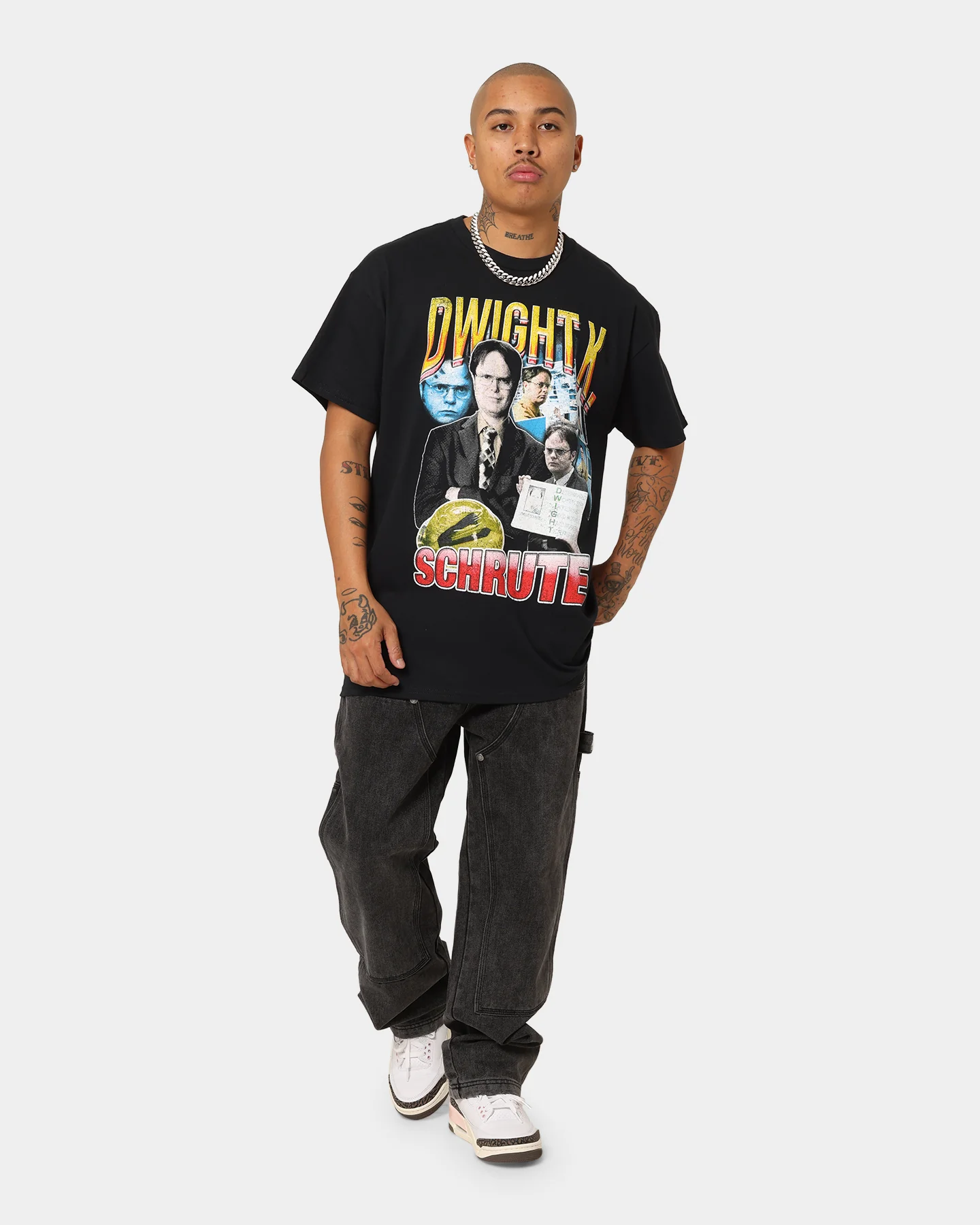 American Thrift X The Office Dwight Vintage T-Shirt Black