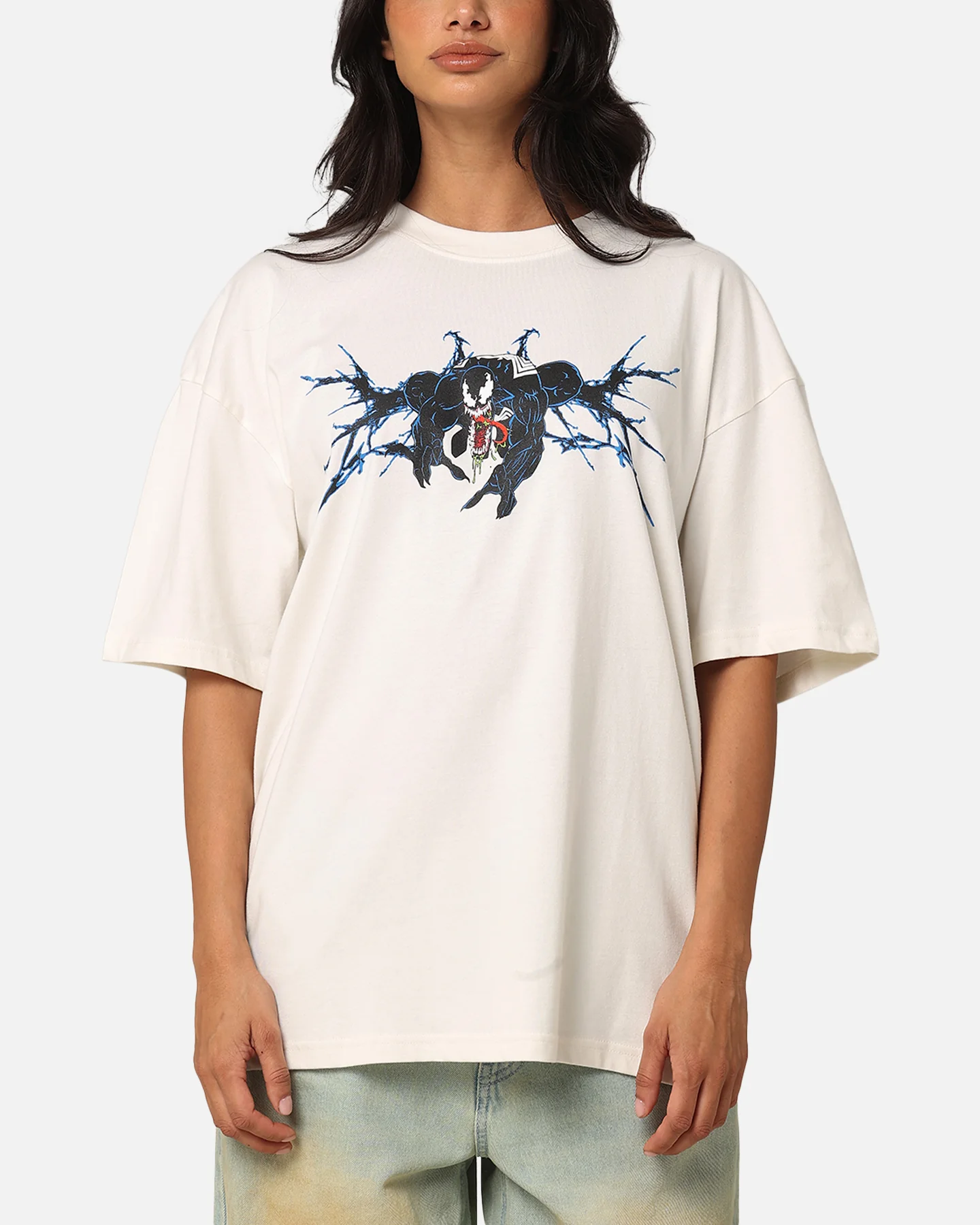 Goat Crew Marvel Spider-Man Y2K Venom T-Shirt Off White
