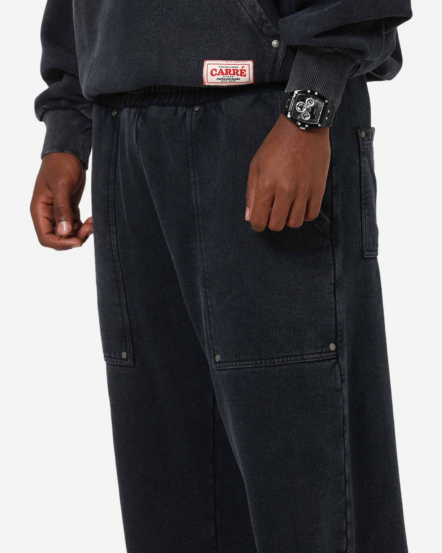 Carre Rivet Trackpants Charcoal