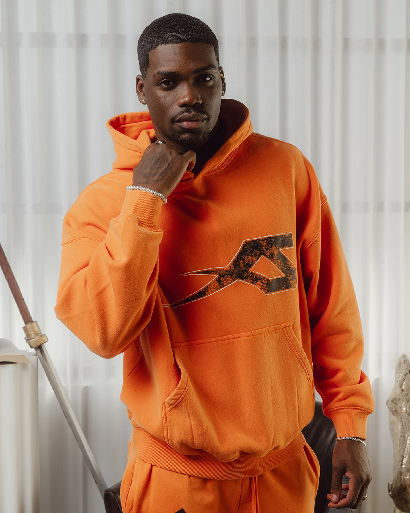 Saint Morta SSIX Vintage Hoodie Orange