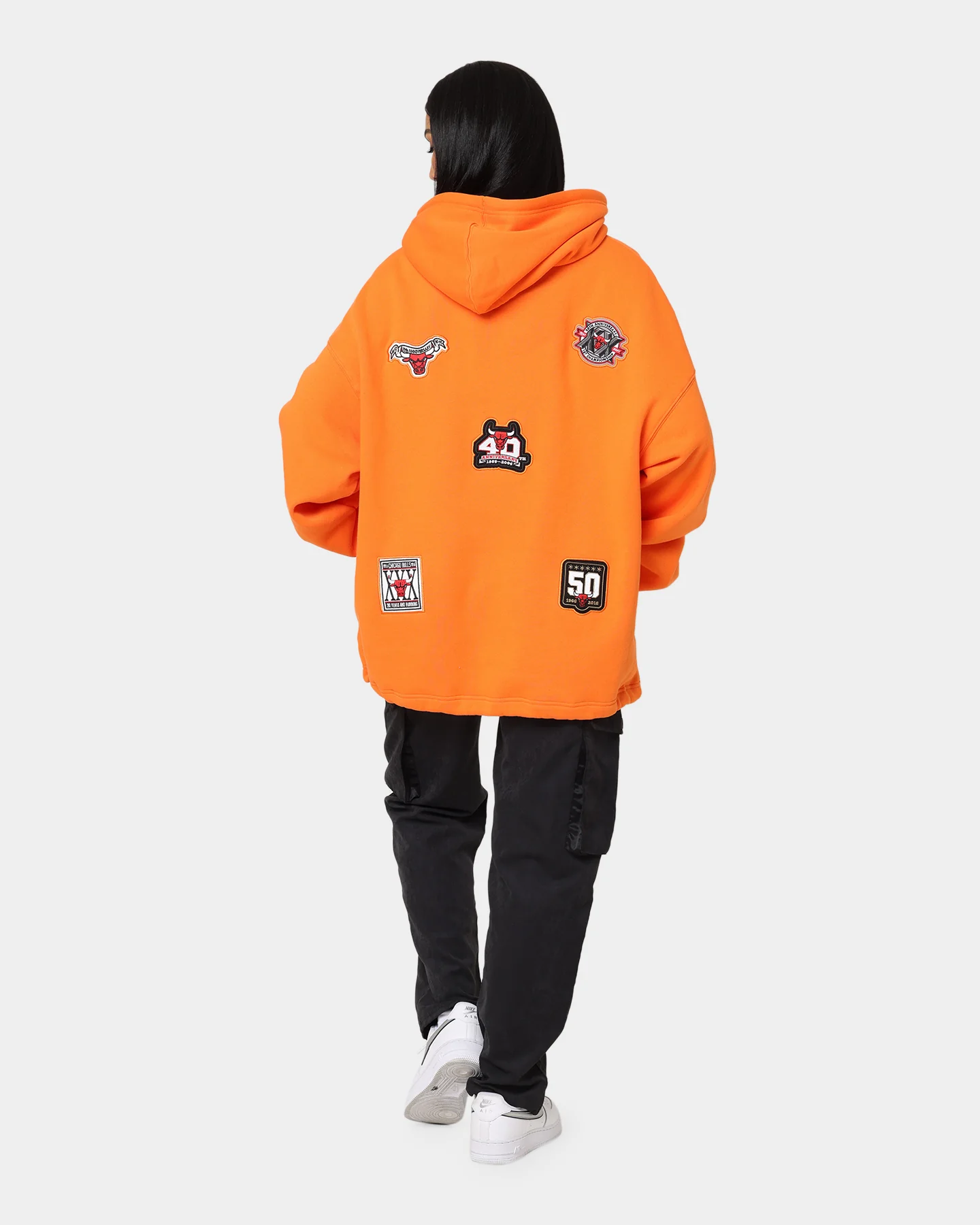 Mitchell & Ness Chicago Bulls Anniversary Hoodie Orange