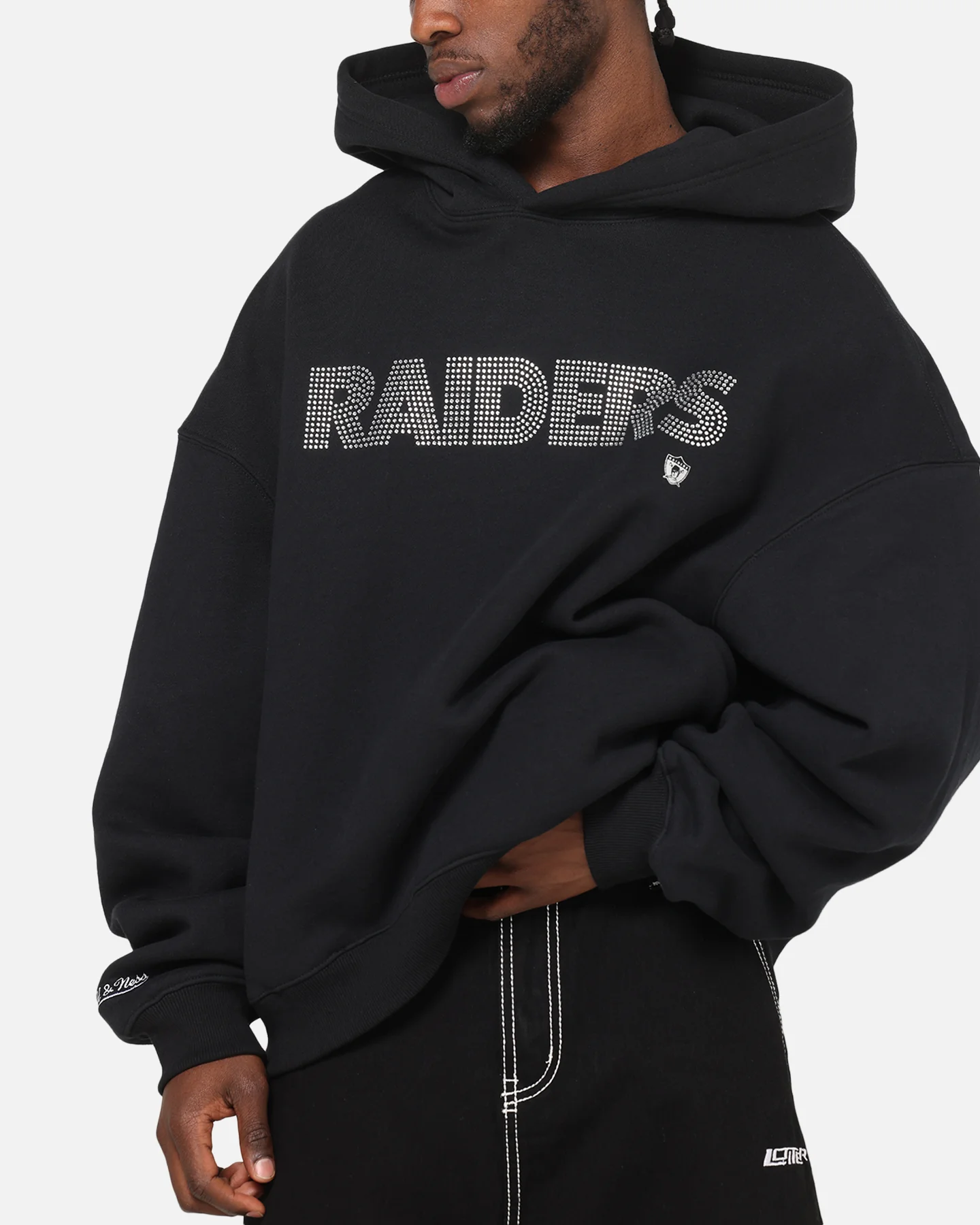 Mitchell & Ness Las Vegas Raiders Rhinestone Hoodie Faded Black