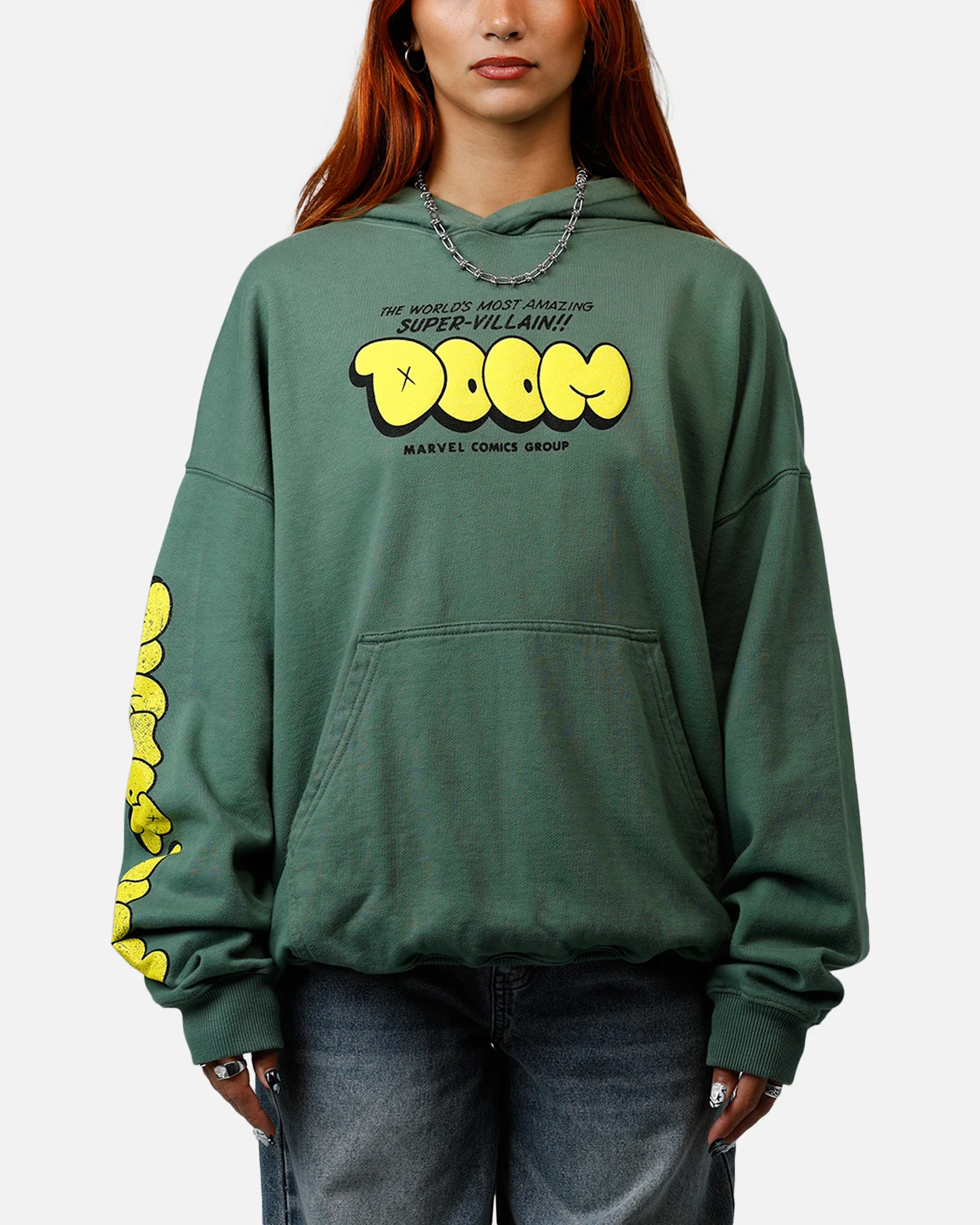 73Studio Marvel Fantastic Four Doctor Doom Villain Premium Hoodie Green