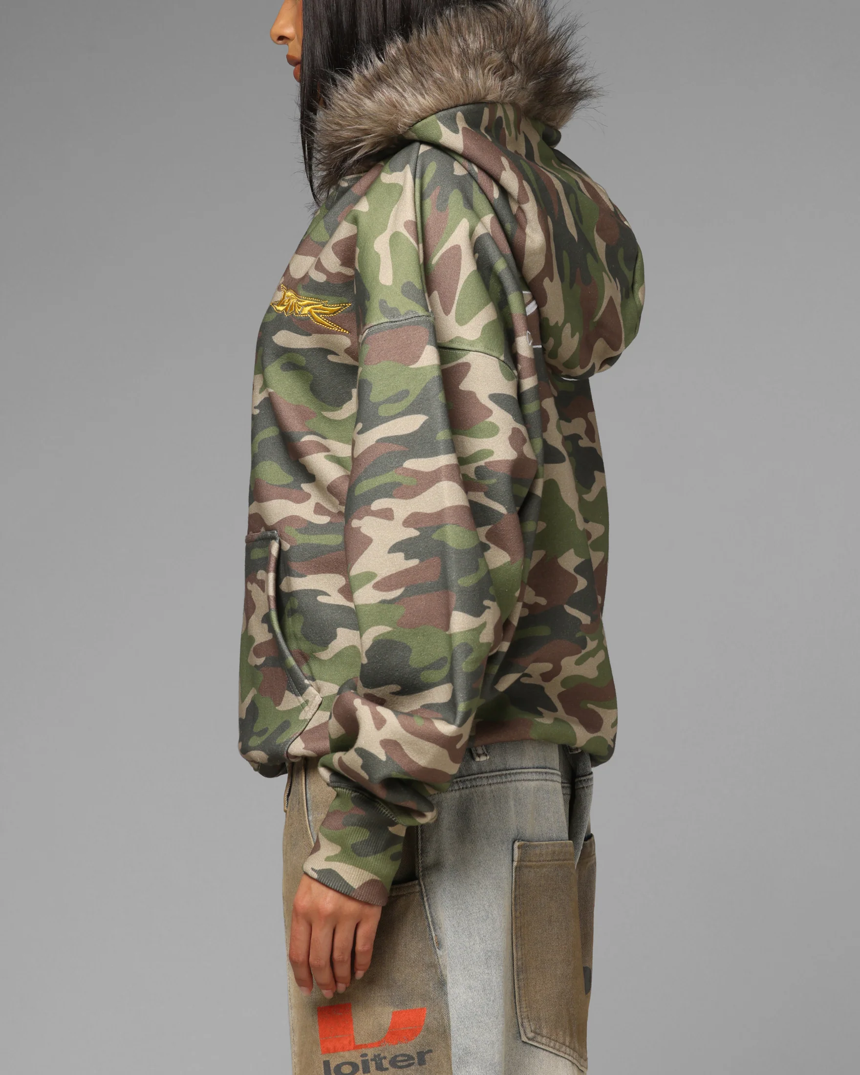 Loiter Purity Zip Hoodie Camo