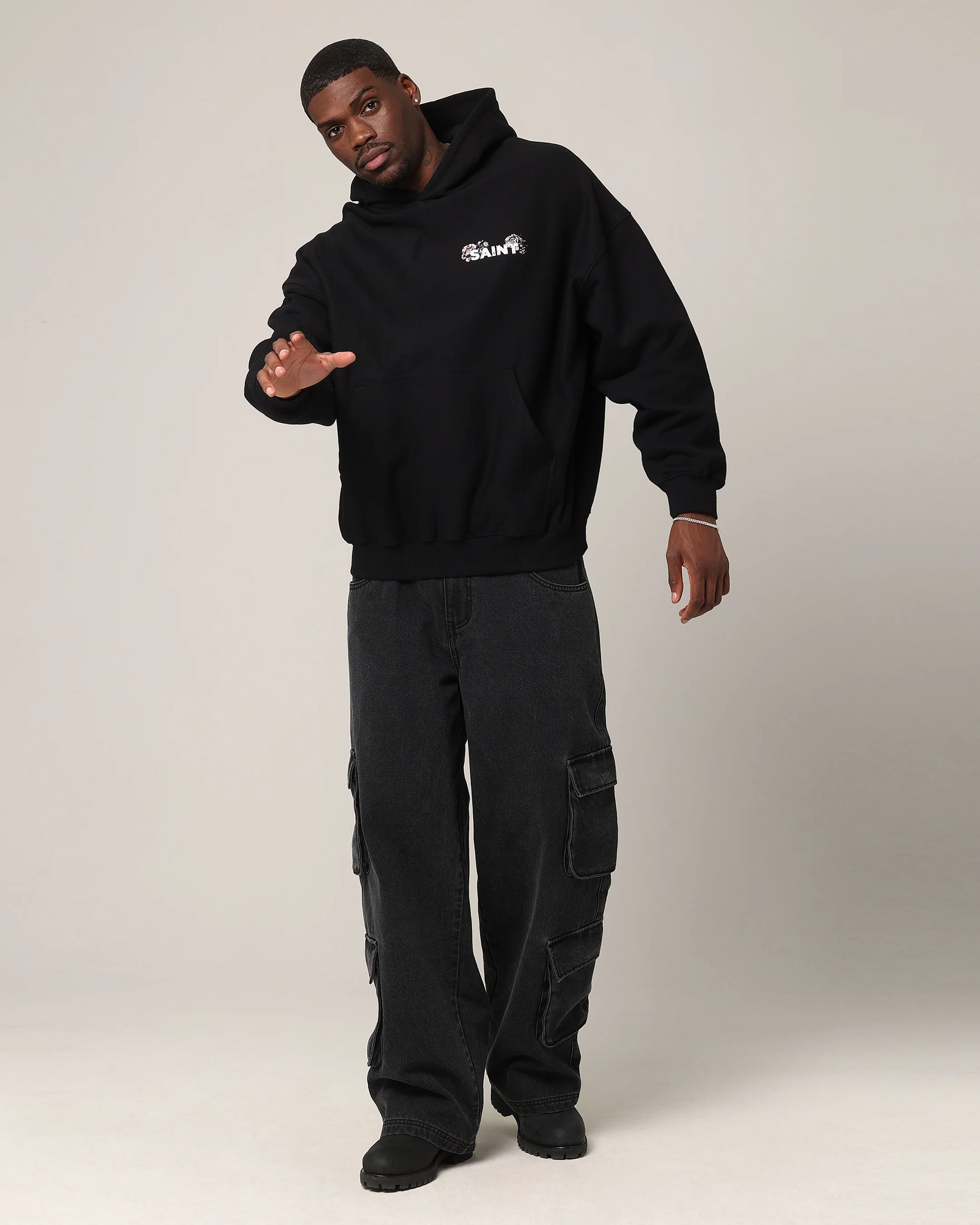 Saint Morta Wildflower Hoodie Black