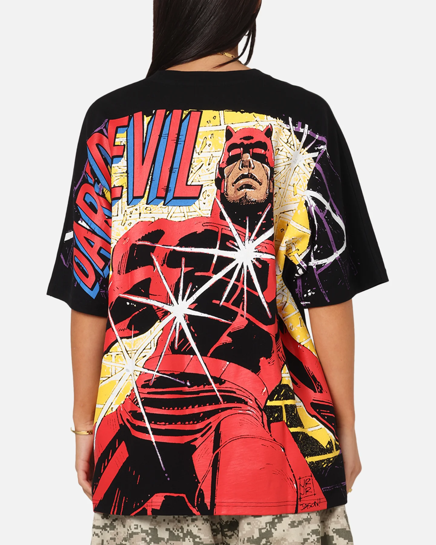 American Thrift Marvel Daredevil All Over Print T-Shirt Black