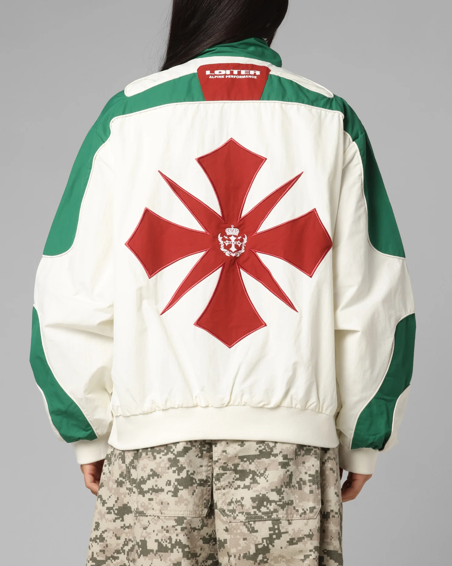 Loiter Club Classic Track Jacket White/Green