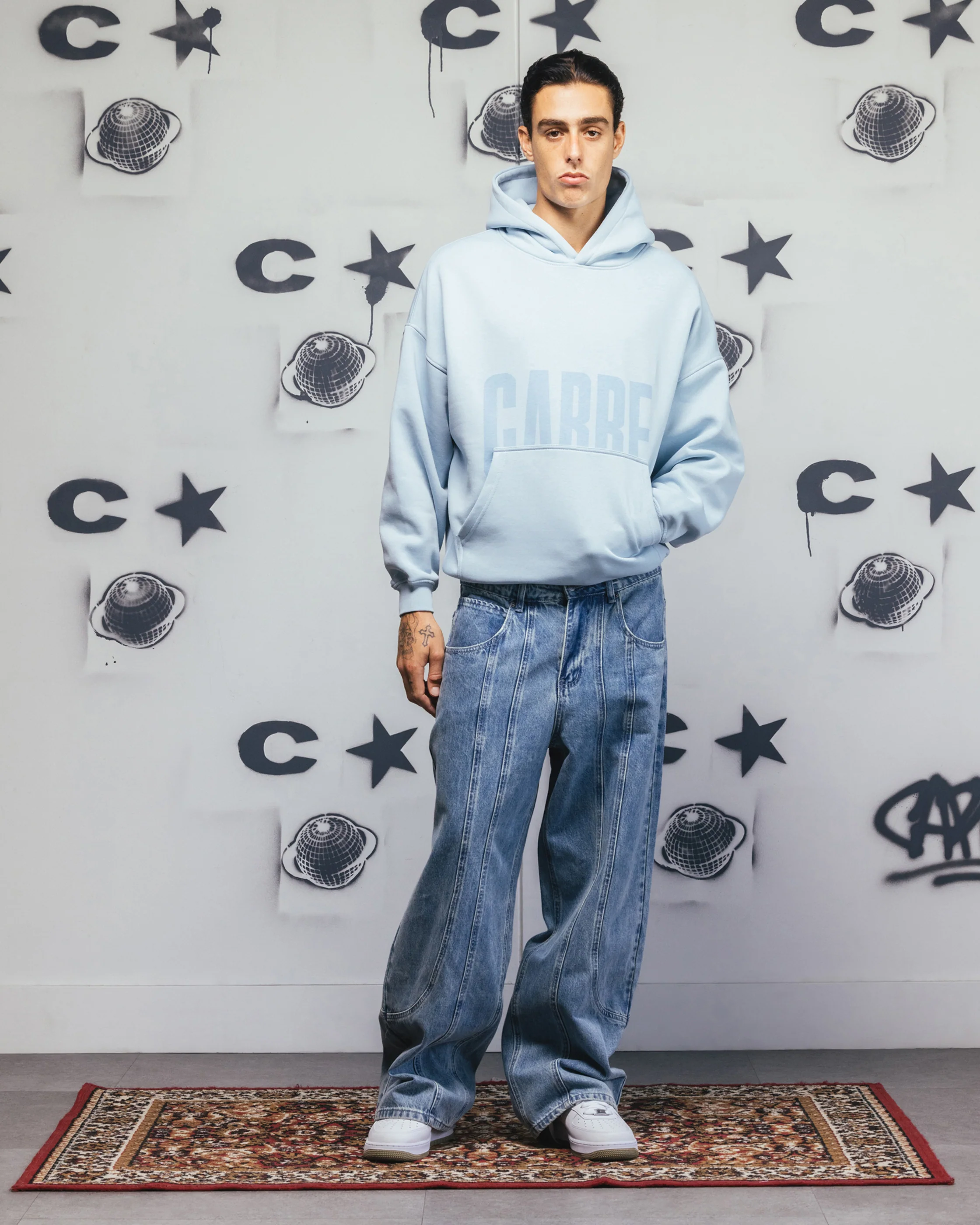 Carre Premium Essentials Hoodie Baby Blue