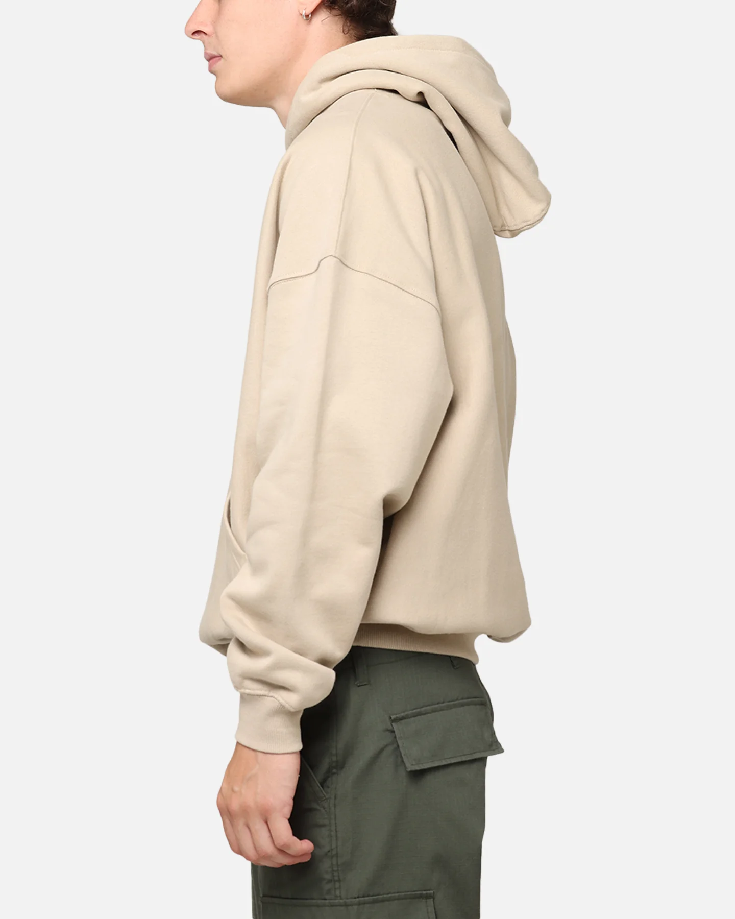 Carre Camo Script Hoodie Stone
