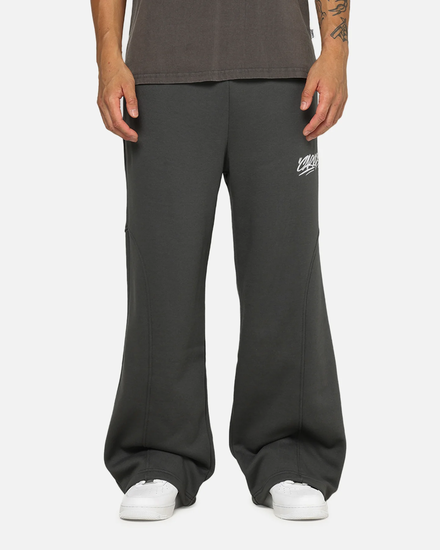 Carre Off Grid Panelled Trackpants Dark Grey