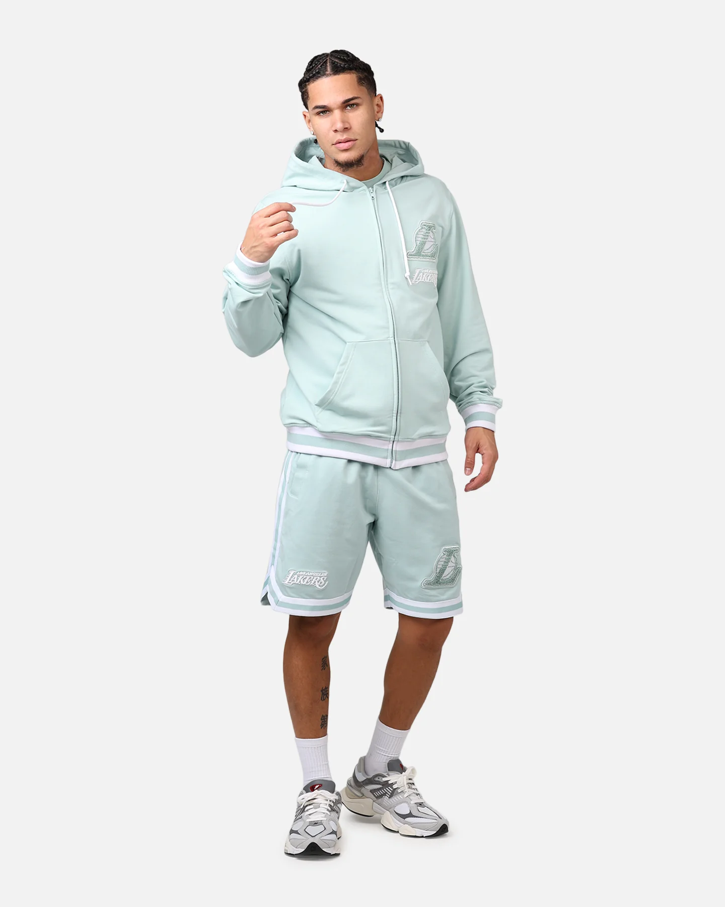 New Era Los Angeles Lakers 'Logo Select Mint' Full Zip Hoodie Mint/White