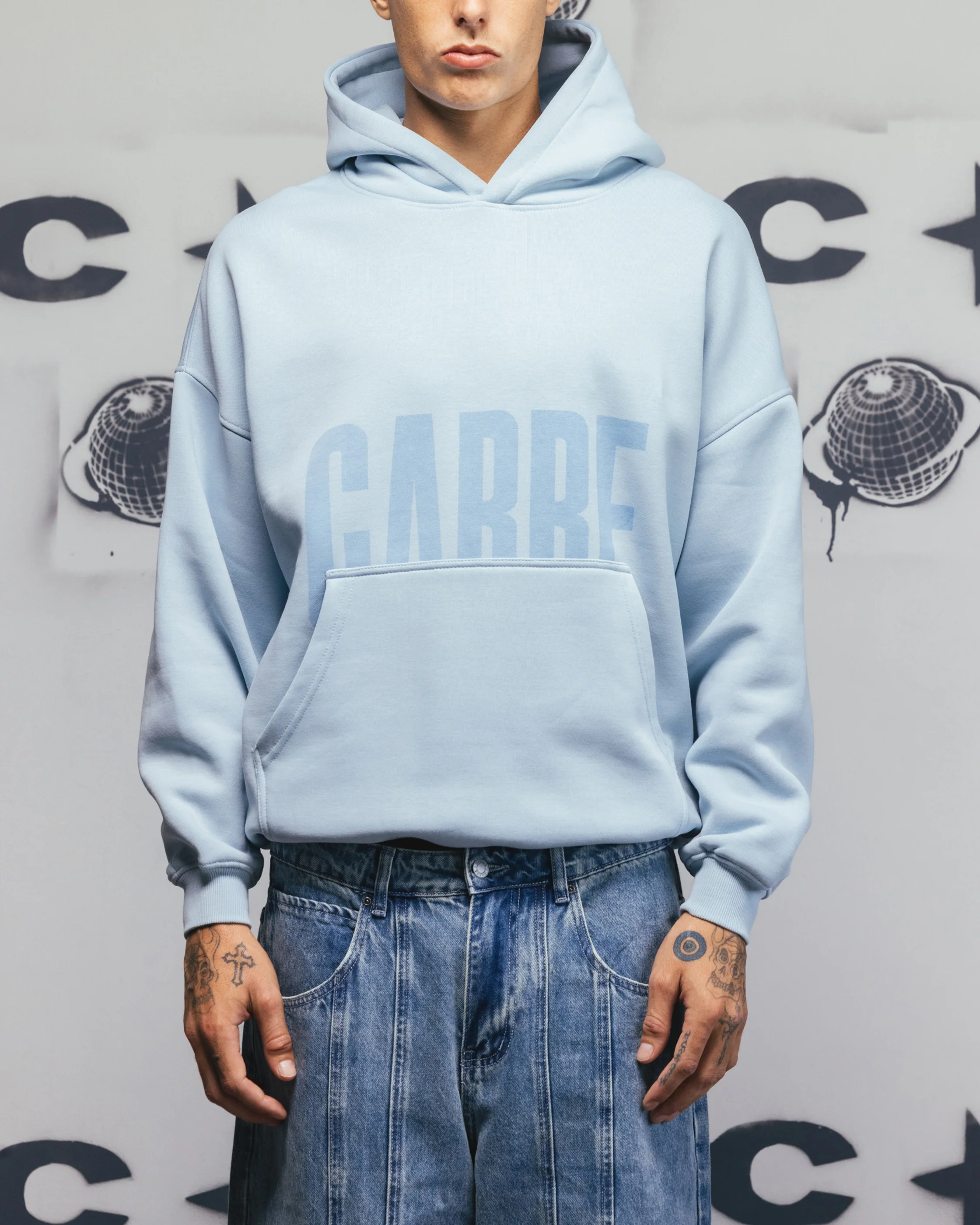 Carre Premium Essentials Hoodie Baby Blue