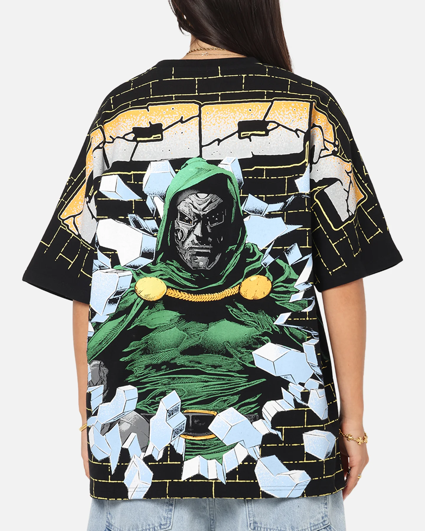 American Thrift Marvel Doctor Doom All Over Print T-Shirt Black