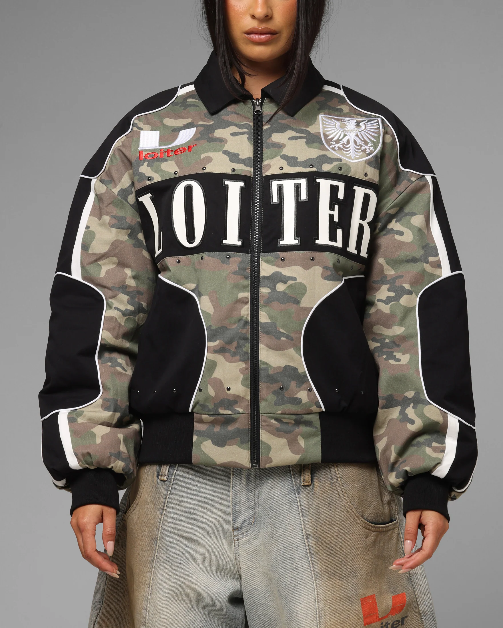 Loiter Enroute Racing Jacket Camo/Black