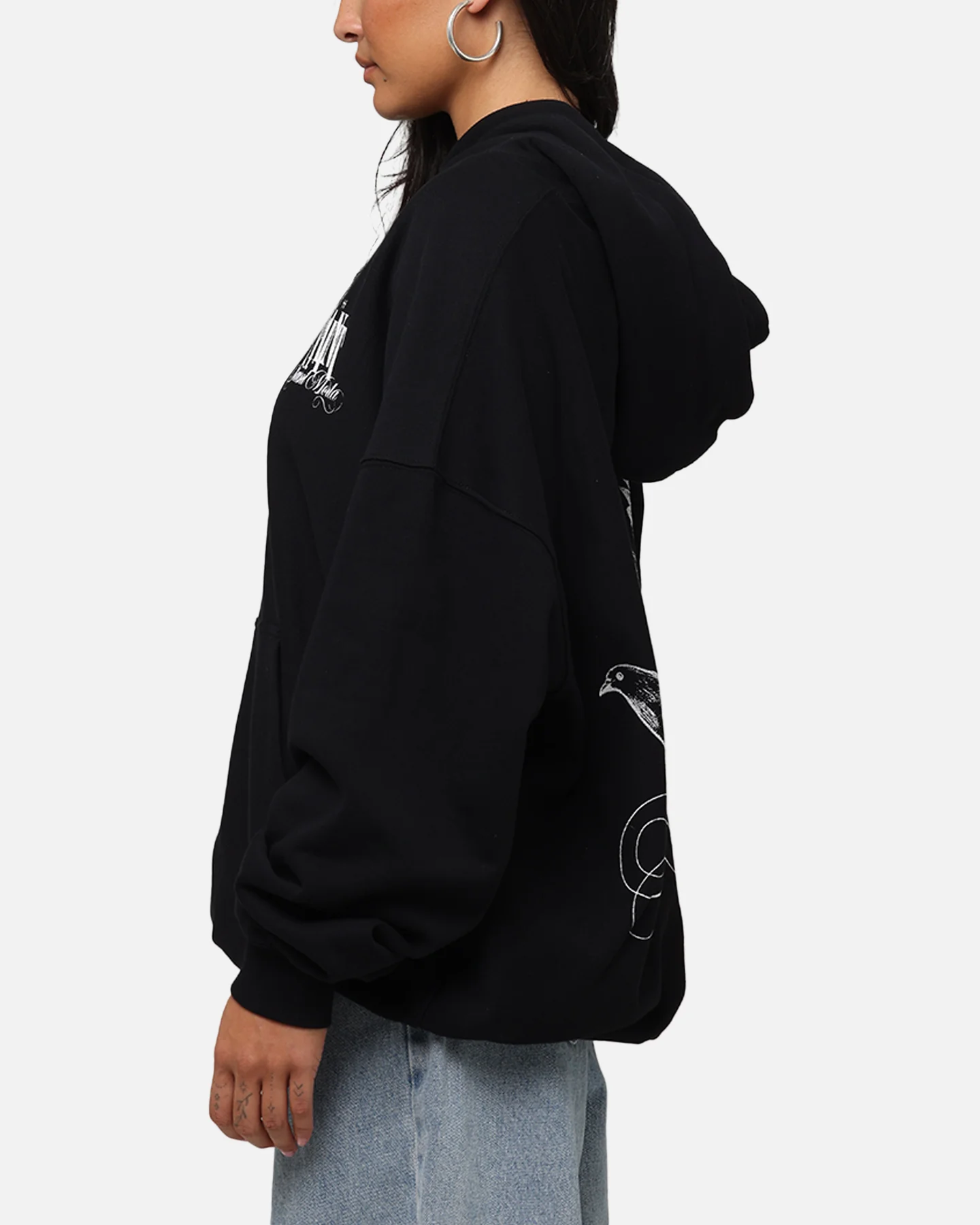 Saint Morta Doves Boxy Hoodie Black