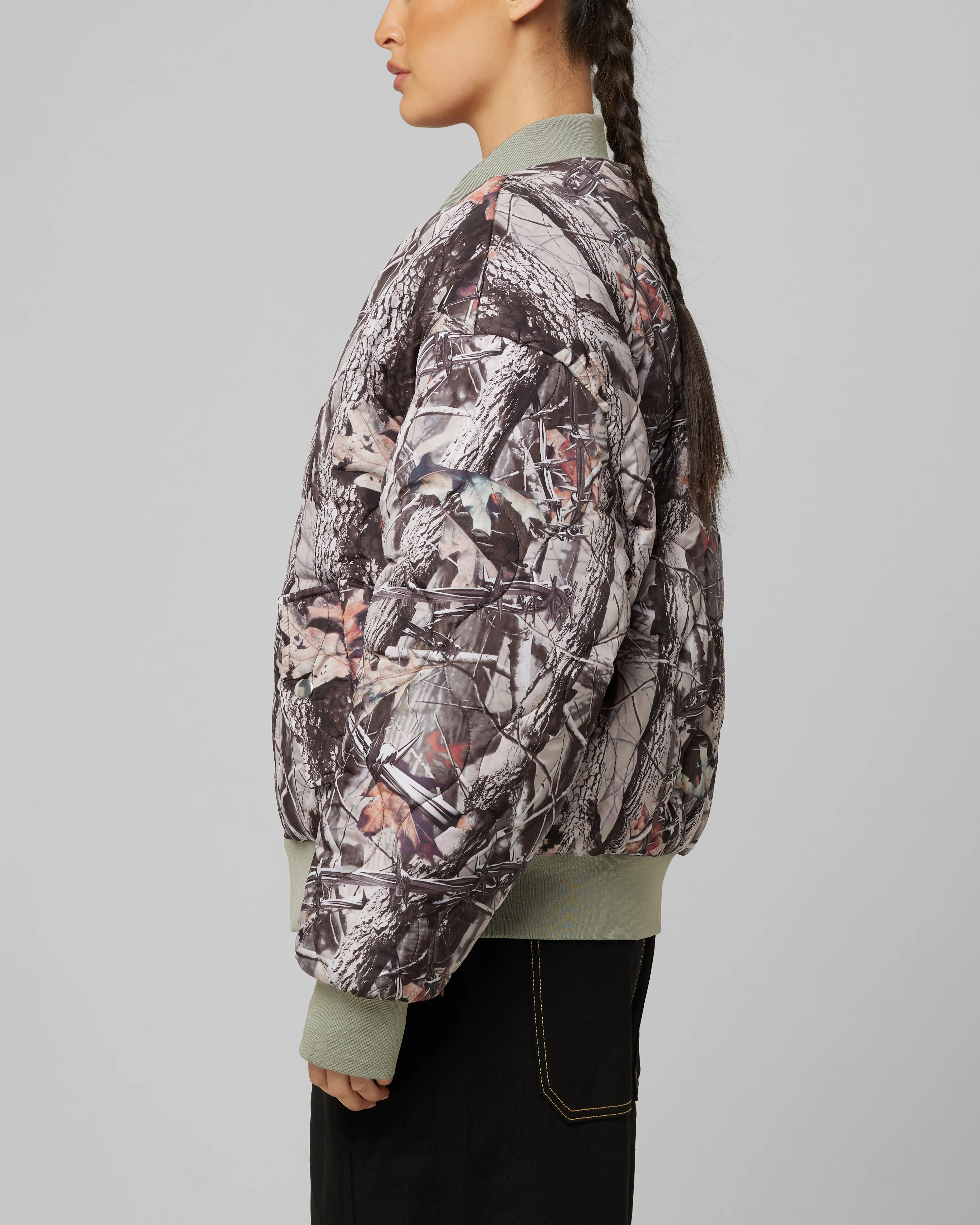 Loiter Kraven Reversible Bomber Jacket Green