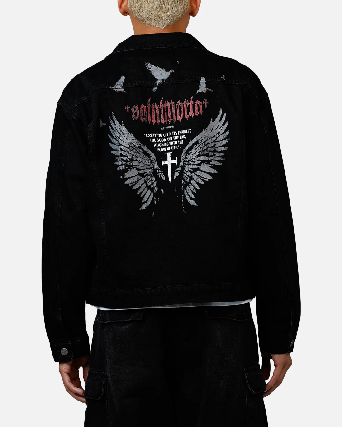 Saint Morta Amorfati Denim Jacket Black Shadow