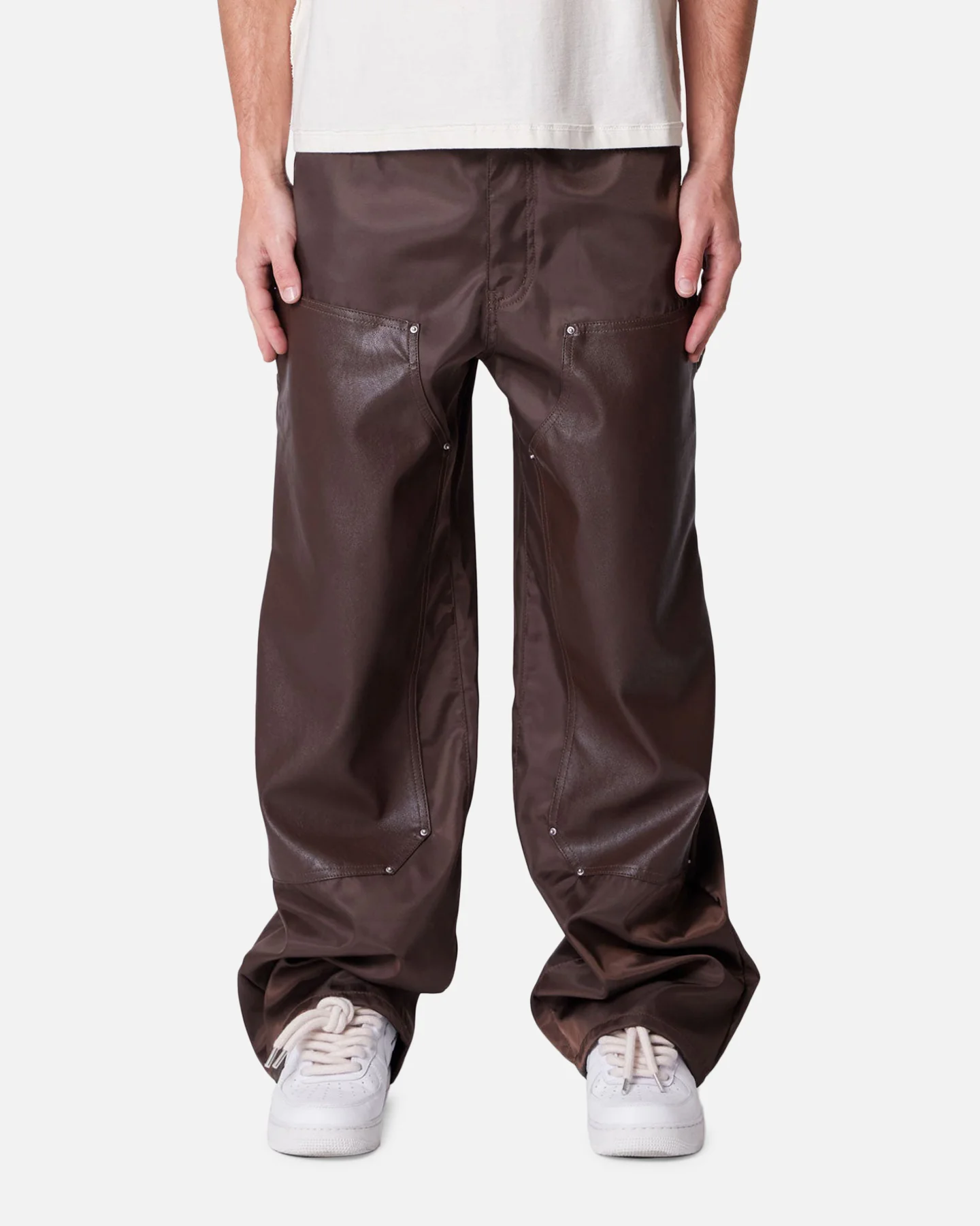 MNML Baggy Nylon Carpenter Pants Brown