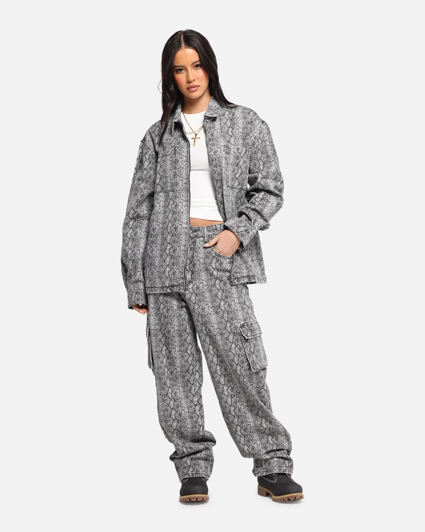 XXIII Snake Skin Jacket Black Snake Print