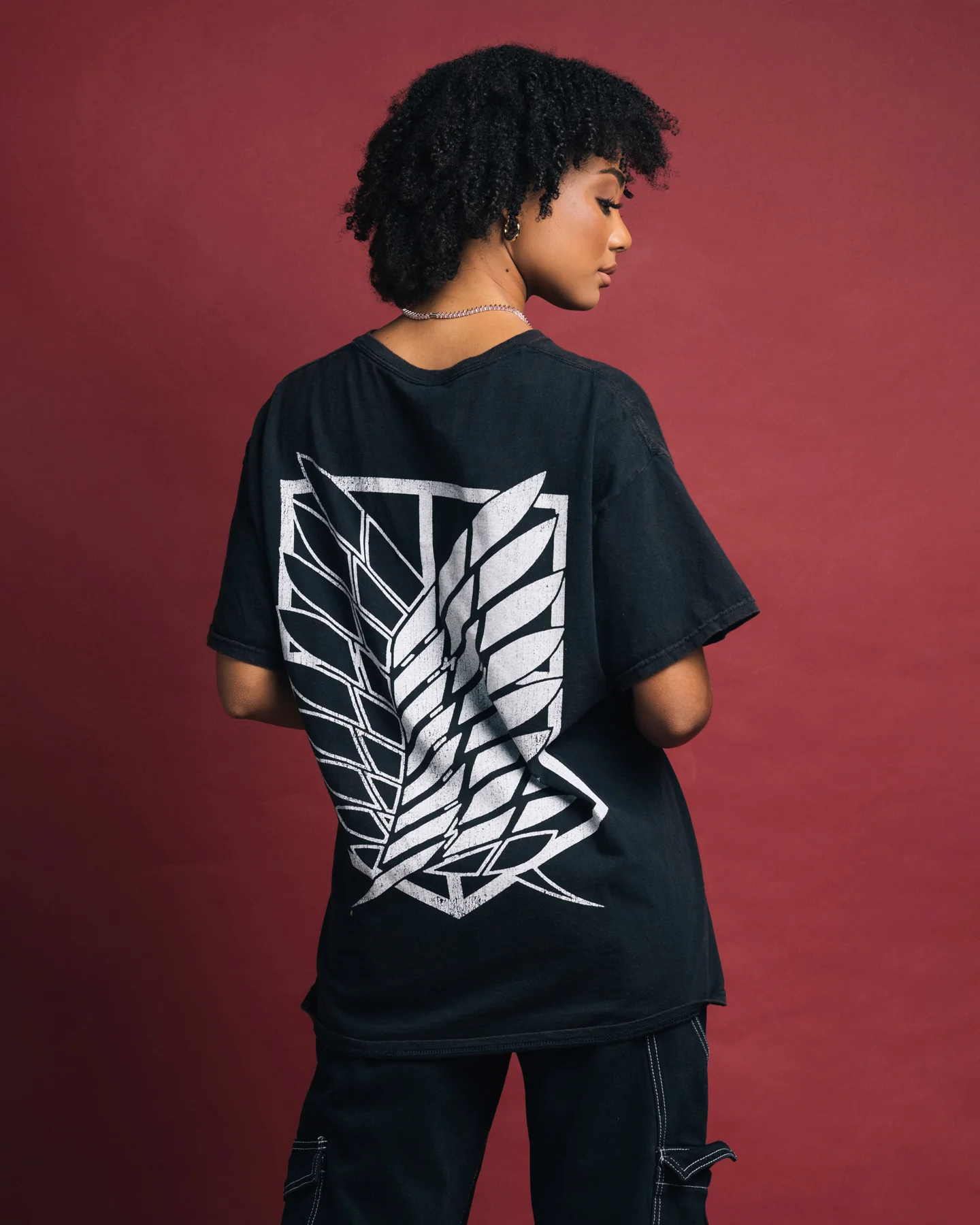 Goat Crew X Attack On Titan Captain Levi Vintage T-Shirt Black Wash