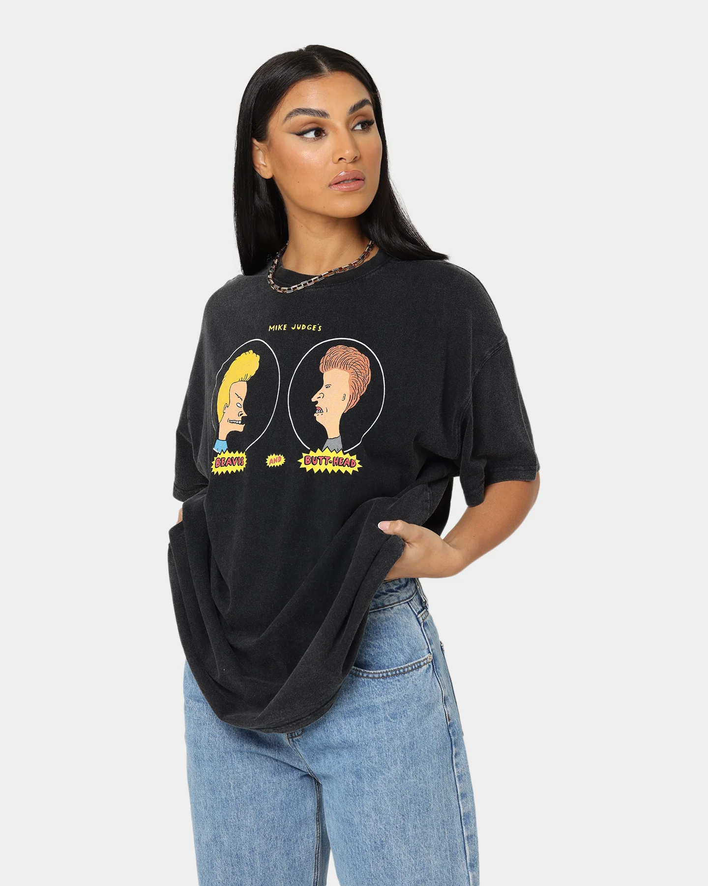 American Thrift American Thrift X Beavis & Butthead Opening Face T-Shirt Vintage Black
