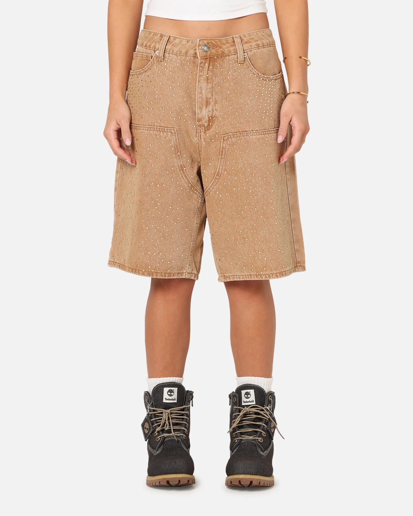XXIII Diamond Buckle Back Jorts Vintage Sand
