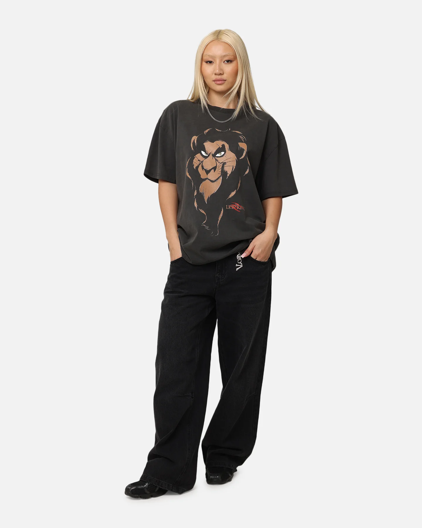 American Thrift Disney The Lion King Scar Heavyweight T-Shirt Black Wash