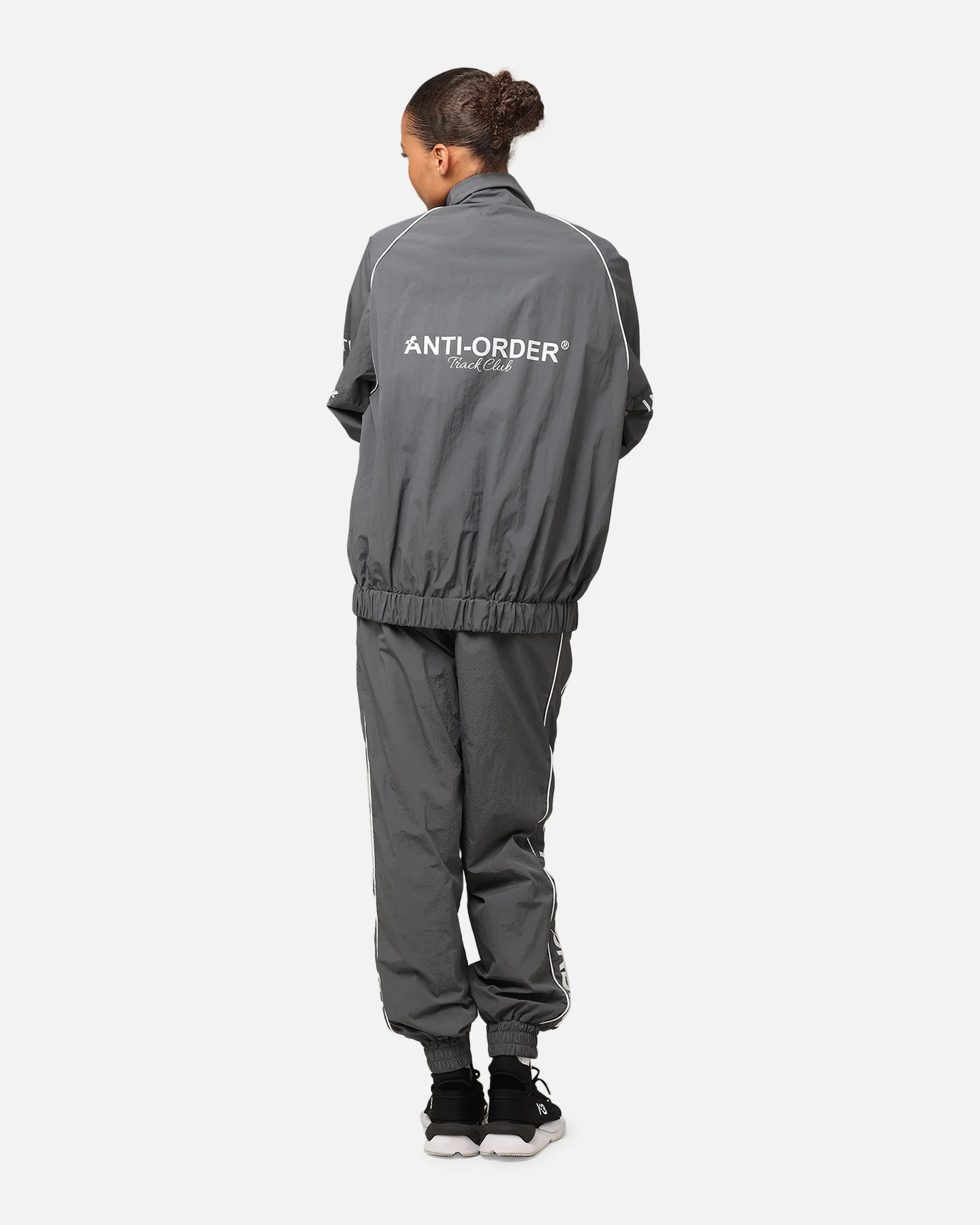 The Anti Order Track Club Windbreaker Jacket Dark Grey/Grey