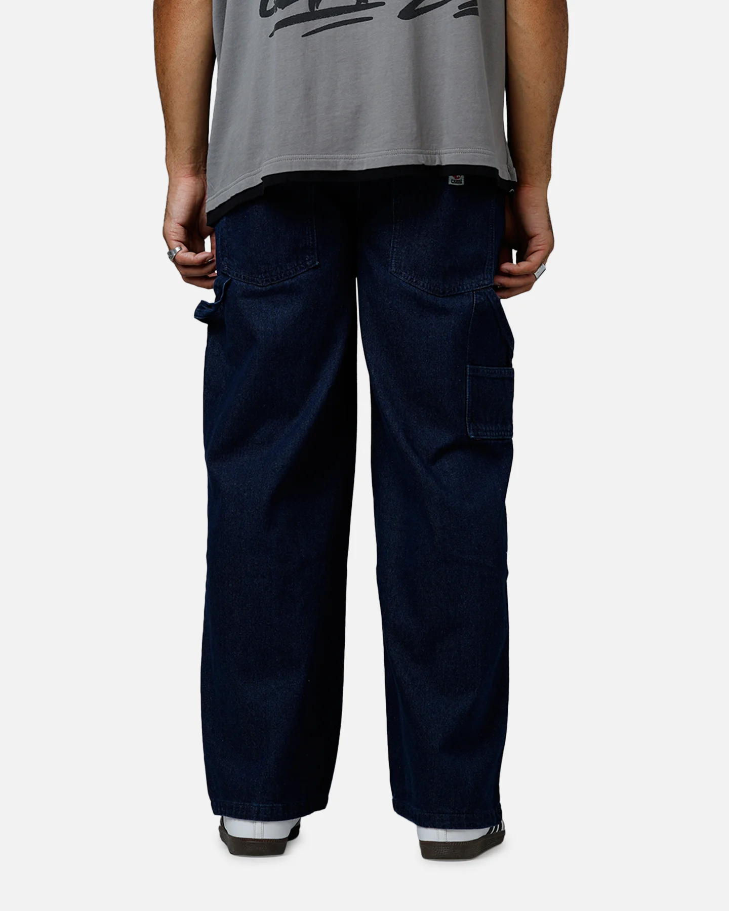 Carre Baggy Work Jeans Dark Washed Indigo