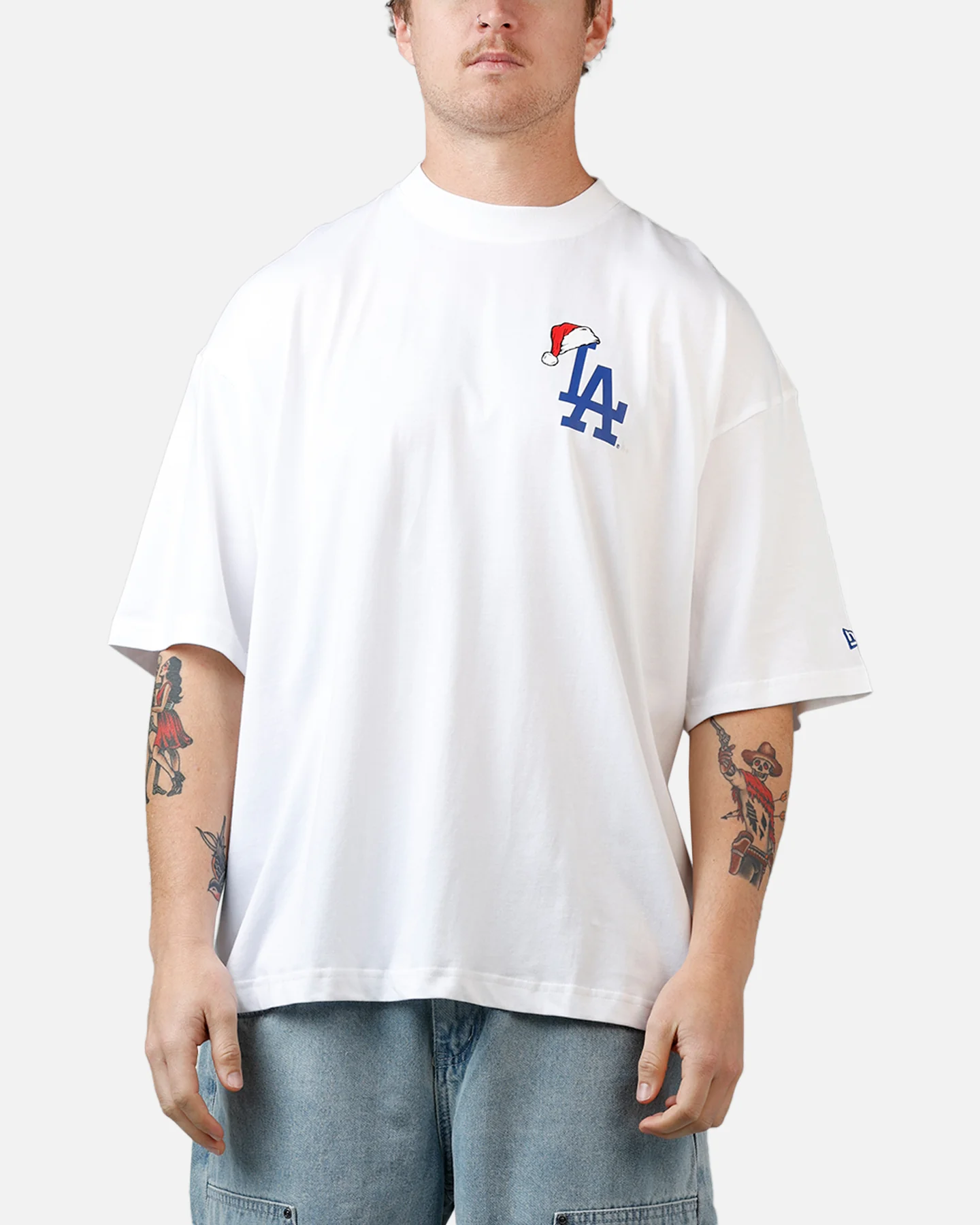New Era Los Angeles Dodgers 'All I Want For Christmas' Santa T-Shirt White
